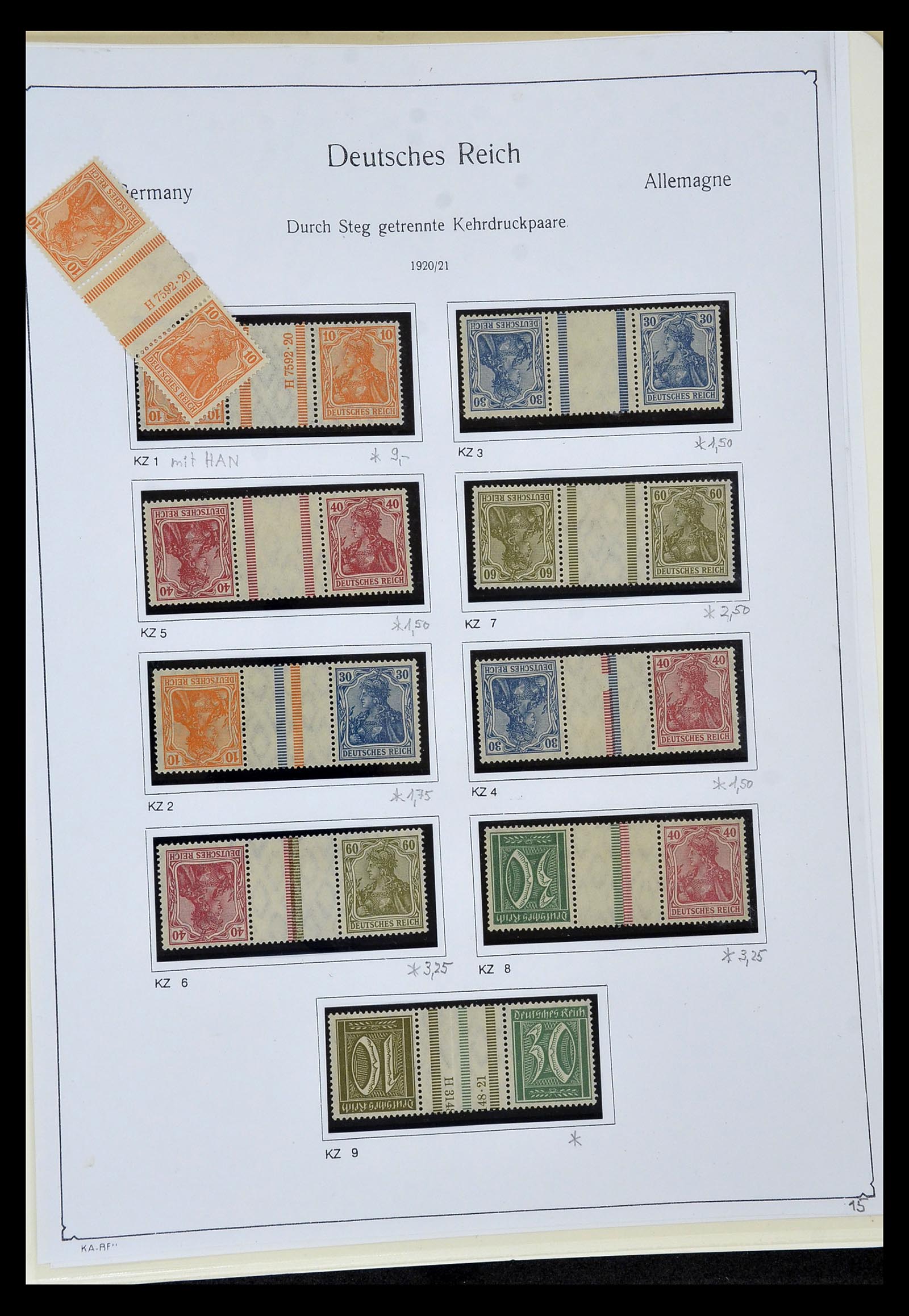 35015 040 - Stamp Collection 35015 German Reich combinations 1912-1942.