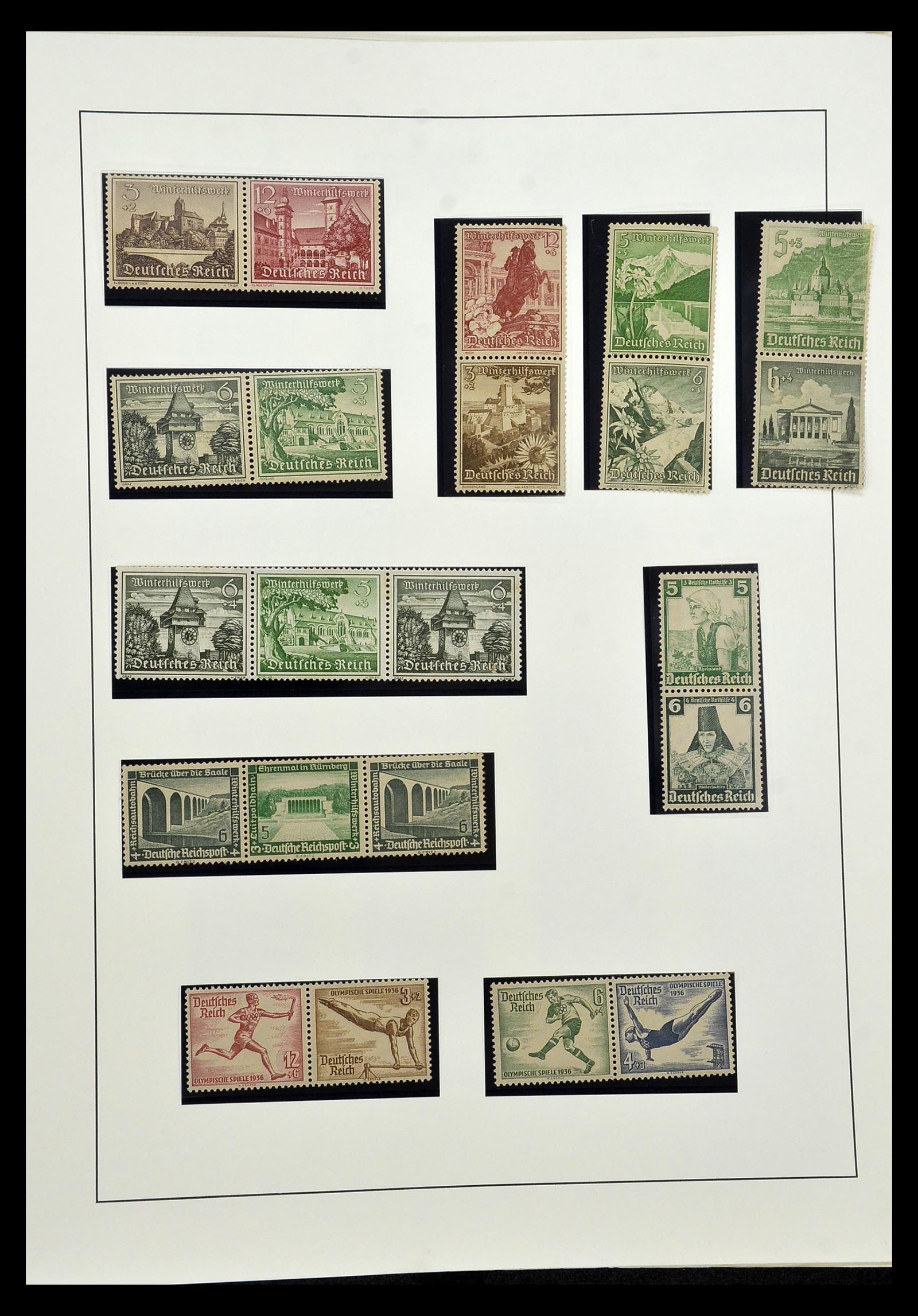 35015 043 - Stamp Collection 35015 German Reich combinations 1912-1942.
