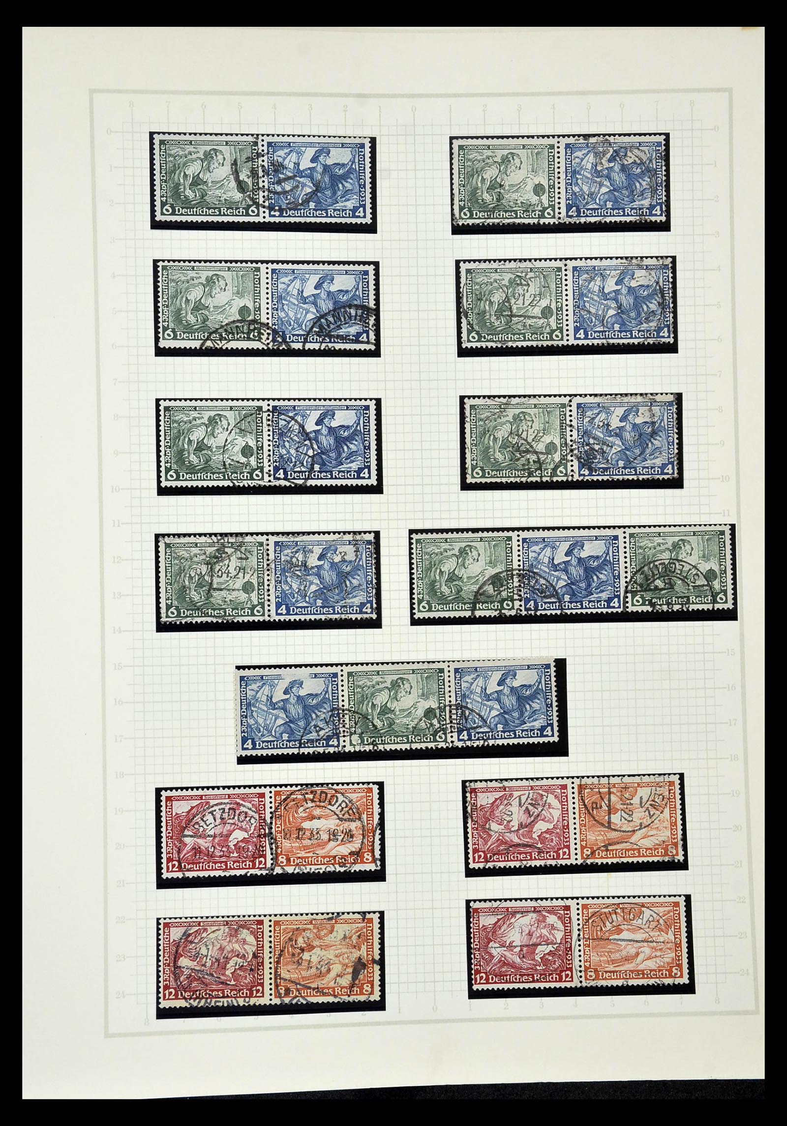 35015 045 - Stamp Collection 35015 German Reich combinations 1912-1942.