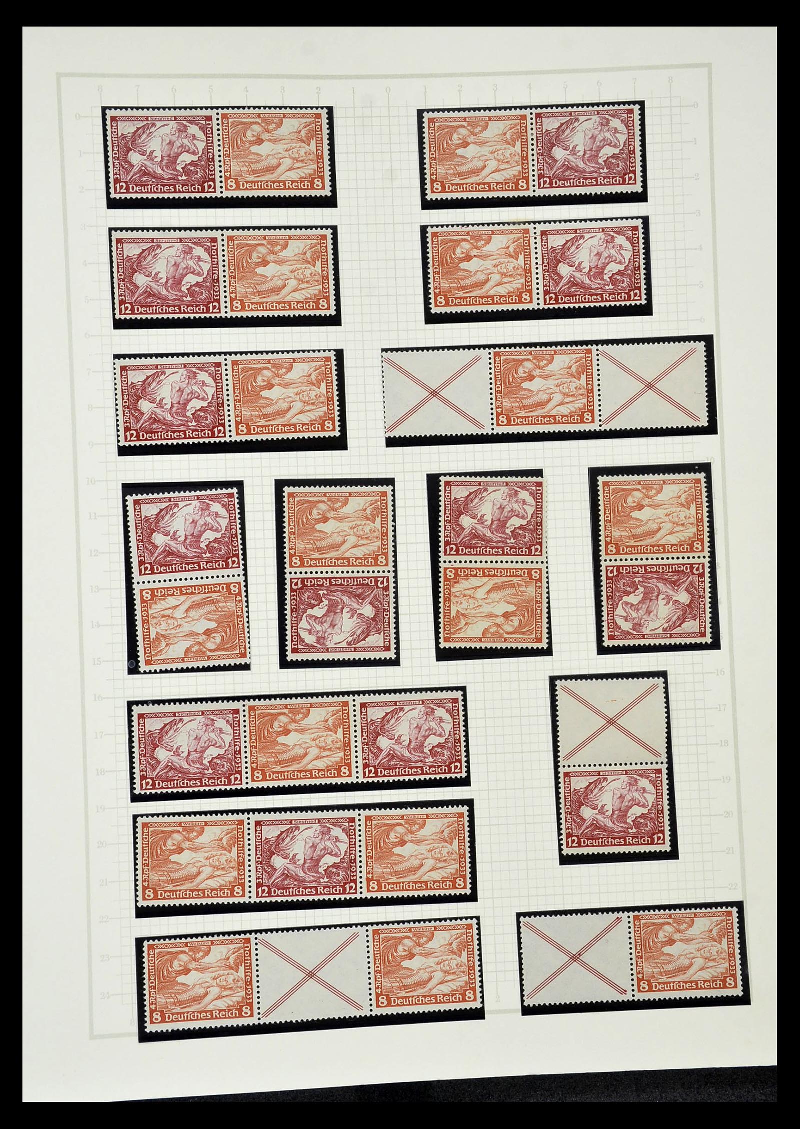 35015 047 - Stamp Collection 35015 German Reich combinations 1912-1942.