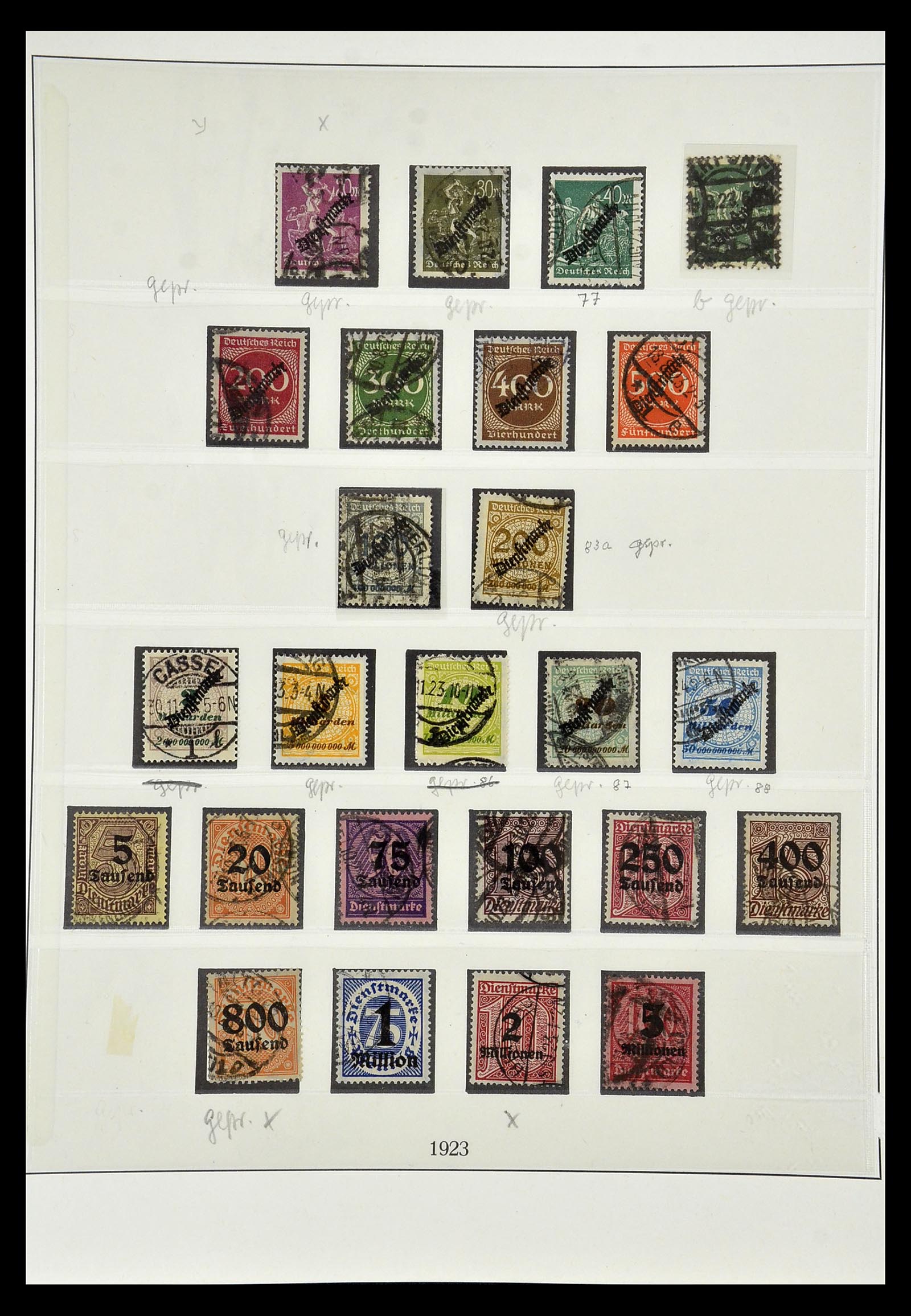 35016 007 - Postzegelverzameling 35016 Duitse Rijk dienstzegels 1903-1942.