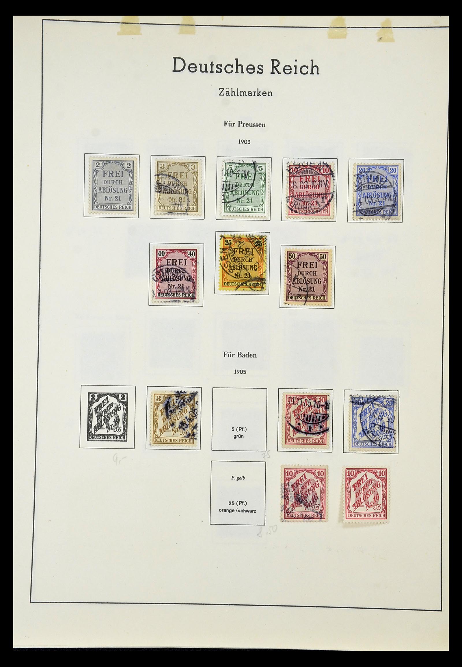 35016 009 - Postzegelverzameling 35016 Duitse Rijk dienstzegels 1903-1942.