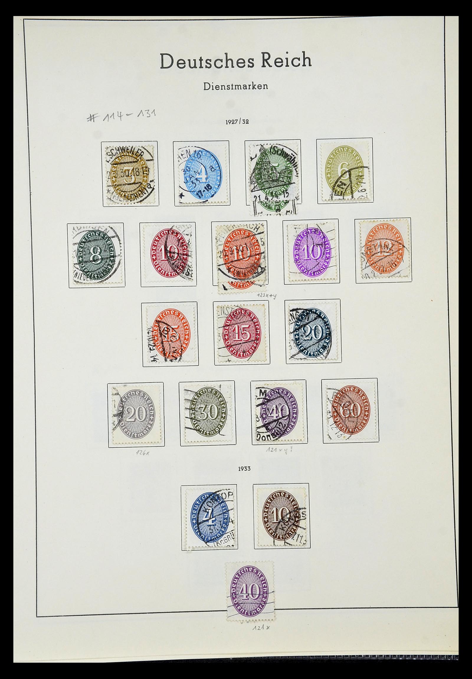 35016 017 - Postzegelverzameling 35016 Duitse Rijk dienstzegels 1903-1942.