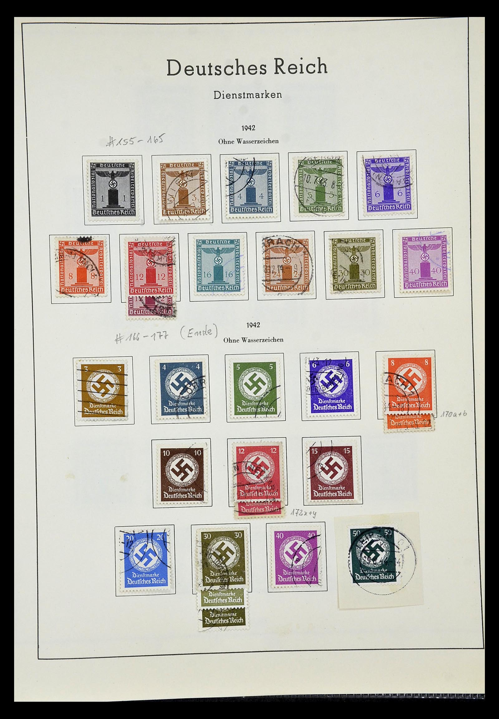 35016 019 - Postzegelverzameling 35016 Duitse Rijk dienstzegels 1903-1942.
