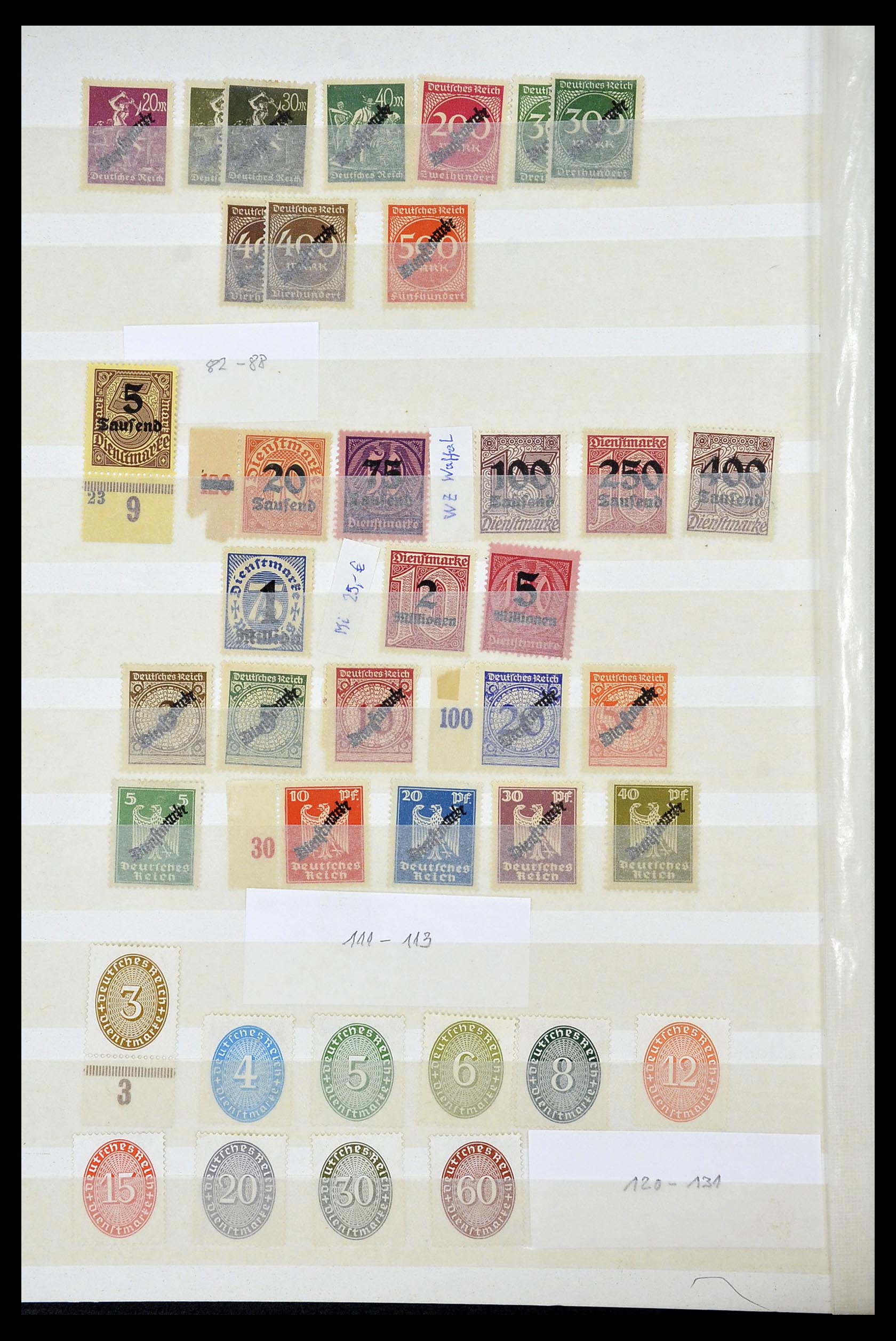 35016 023 - Stamp Collection 35016 Duitse Rijk service stamps 1903-1942.