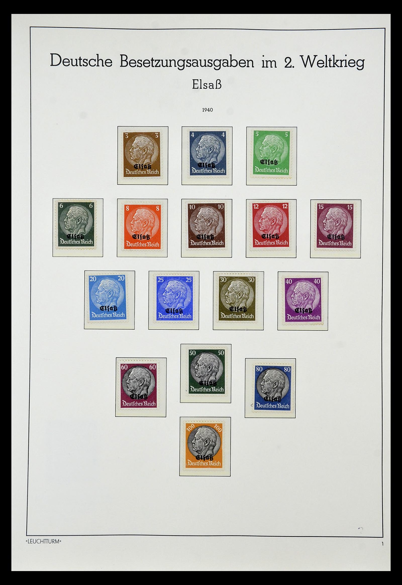 35017 001 - Postzegelverzameling 35017 Duitse bezetting WO II 1939-1945.