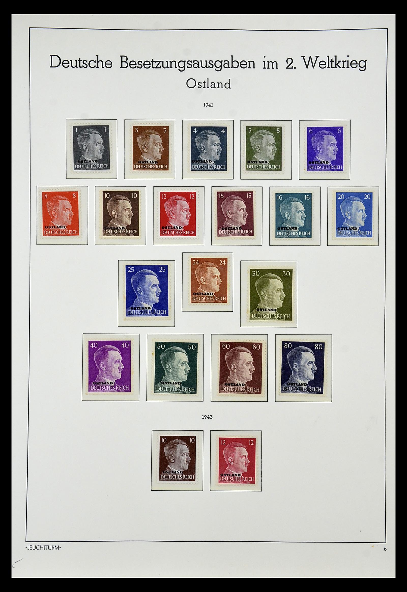 35017 006 - Postzegelverzameling 35017 Duitse bezetting WO II 1939-1945.