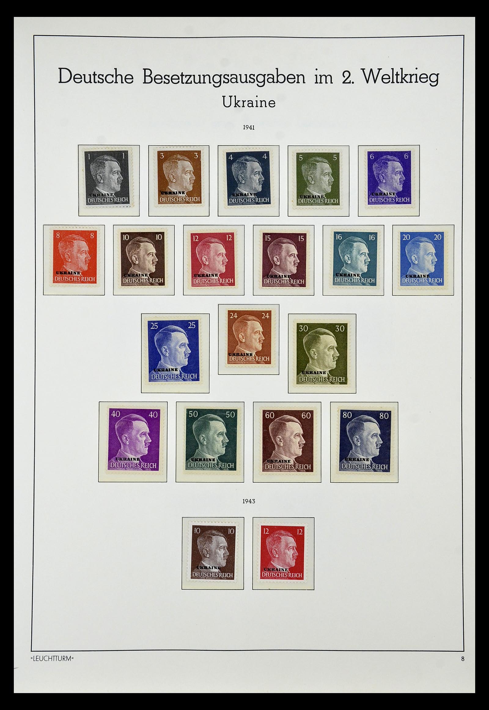 35017 007 - Postzegelverzameling 35017 Duitse bezetting WO II 1939-1945.