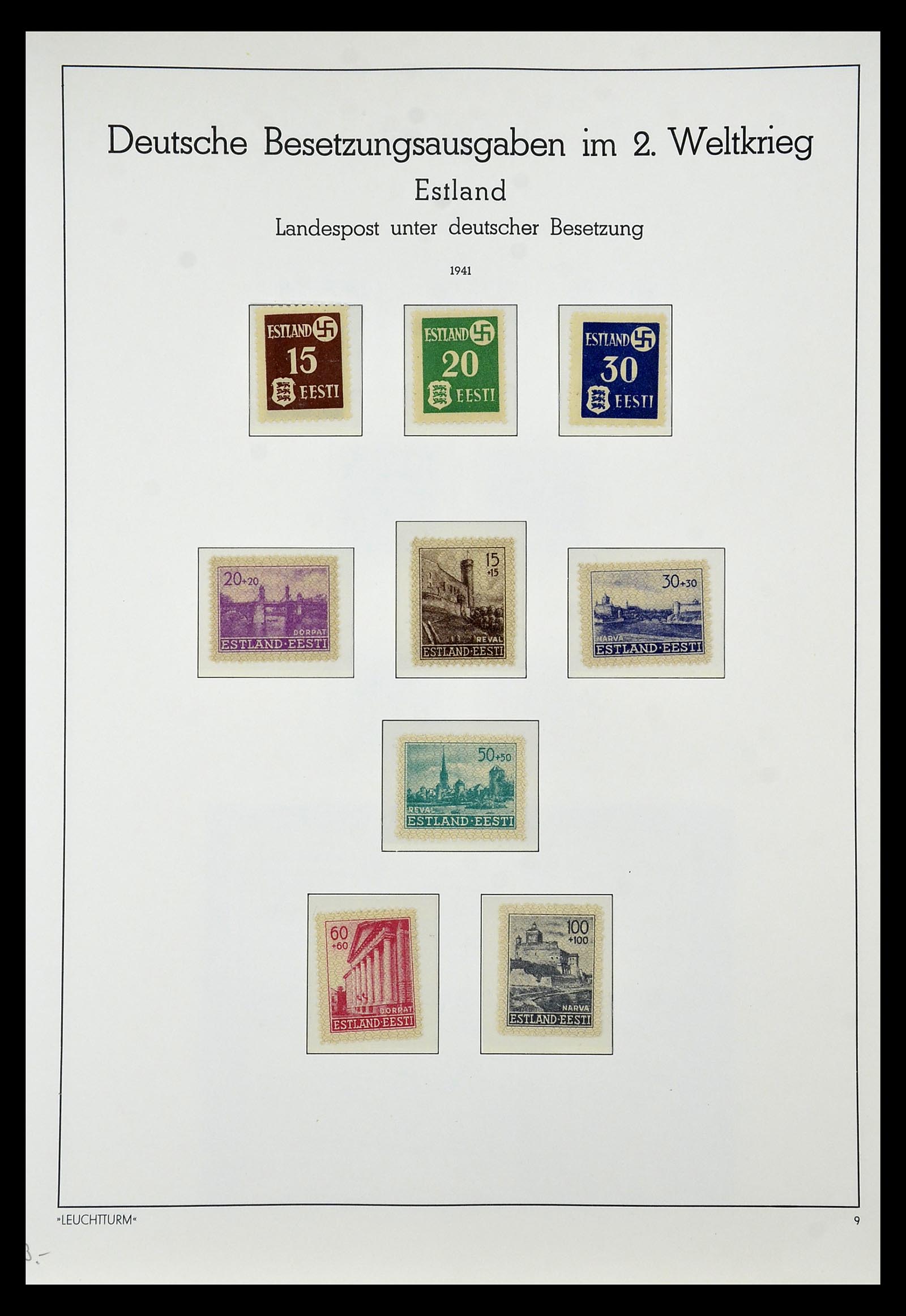35017 008 - Postzegelverzameling 35017 Duitse bezetting WO II 1939-1945.