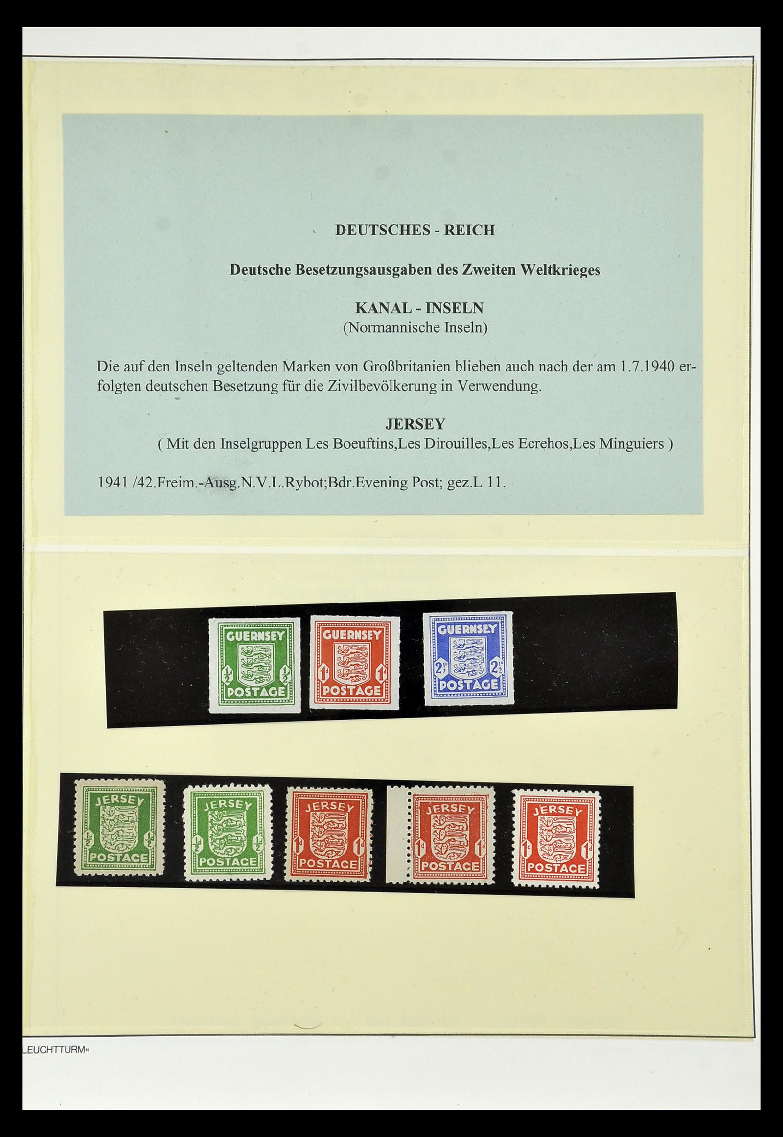 35017 014 - Postzegelverzameling 35017 Duitse bezetting WO II 1939-1945.