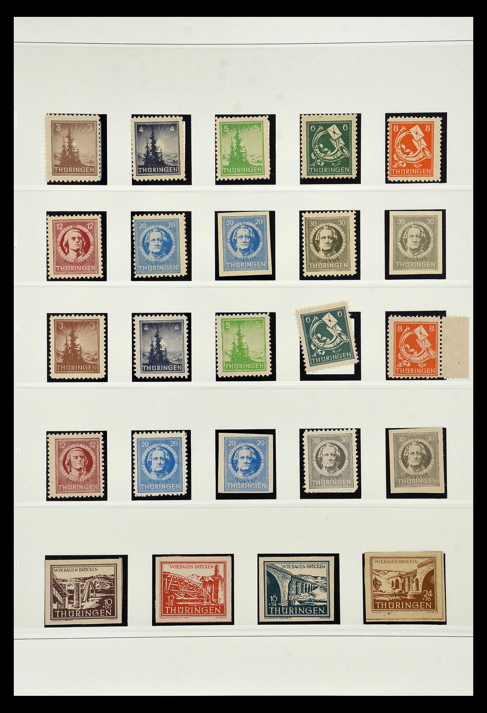 35019 010 - Postzegelverzameling 35019 Sovjet Zone 1945-1949.