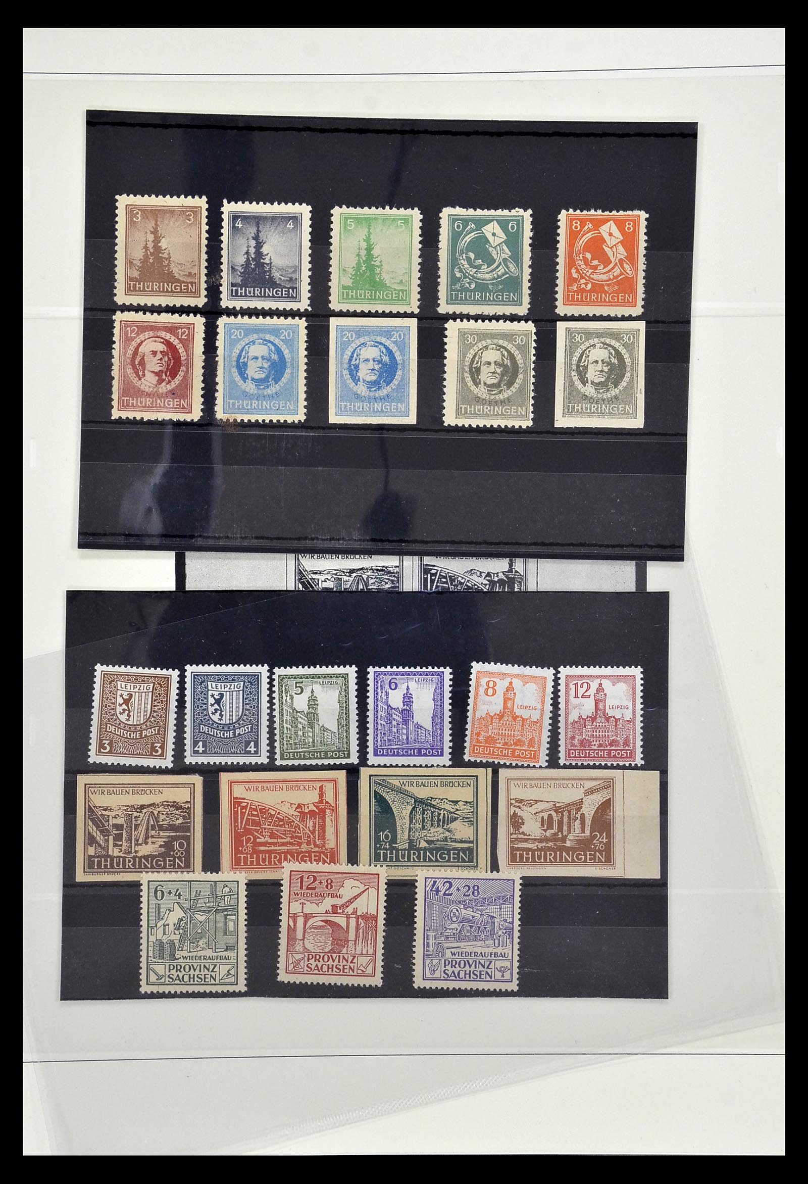 35019 012 - Postzegelverzameling 35019 Sovjet Zone 1945-1949.