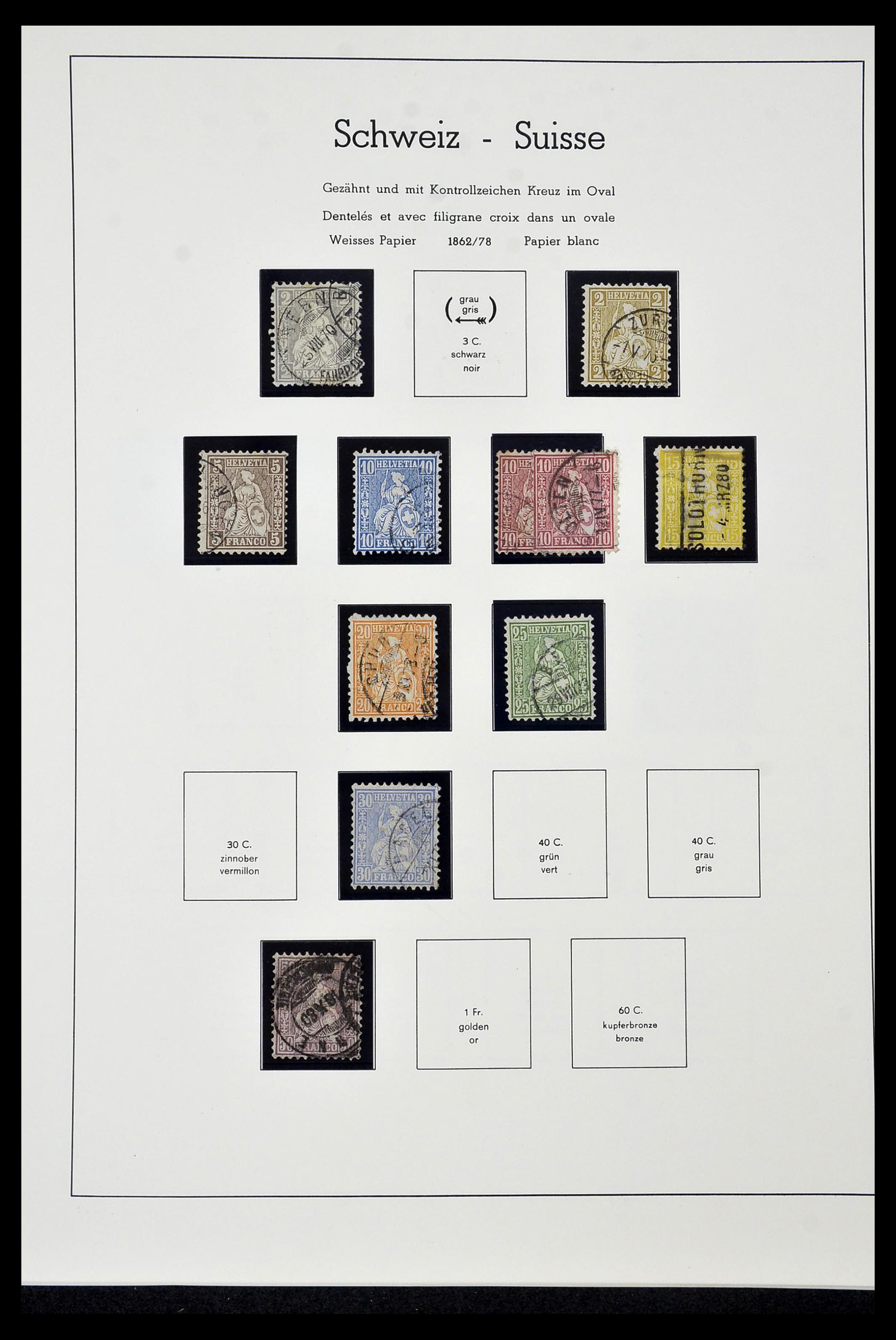 35022 006 - Postzegelverzameling 35022 Zwitserland 1850-1989.
