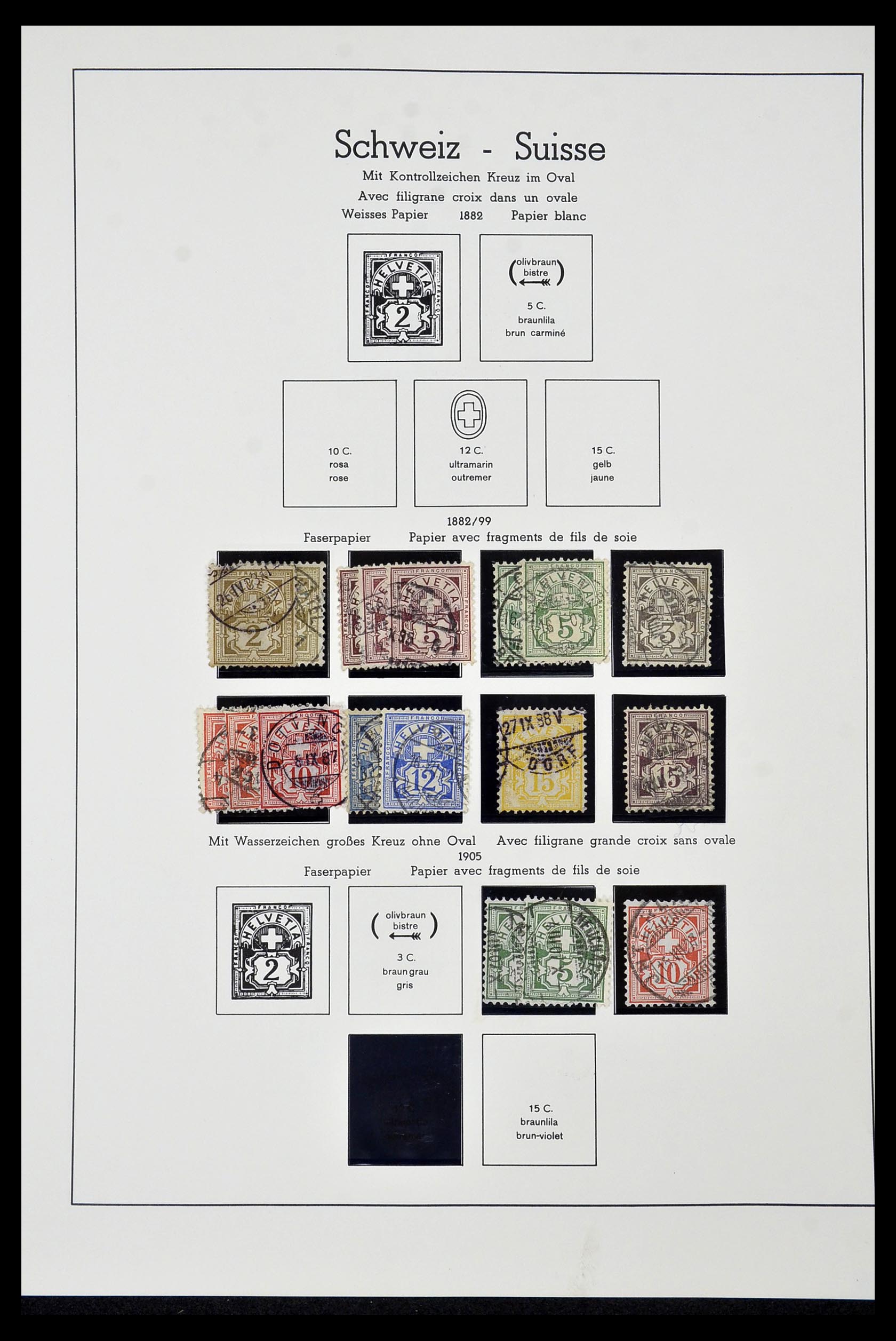 35022 008 - Postzegelverzameling 35022 Zwitserland 1850-1989.