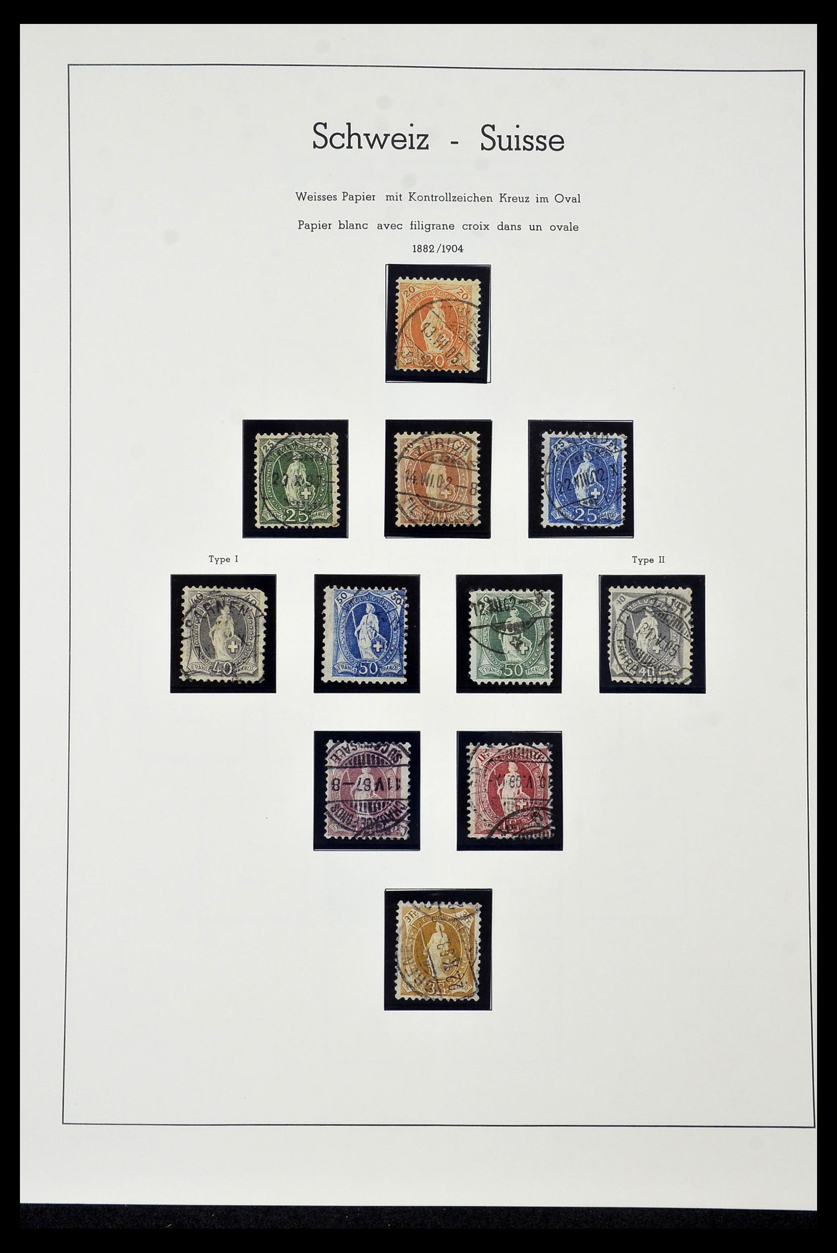 35022 010 - Postzegelverzameling 35022 Zwitserland 1850-1989.
