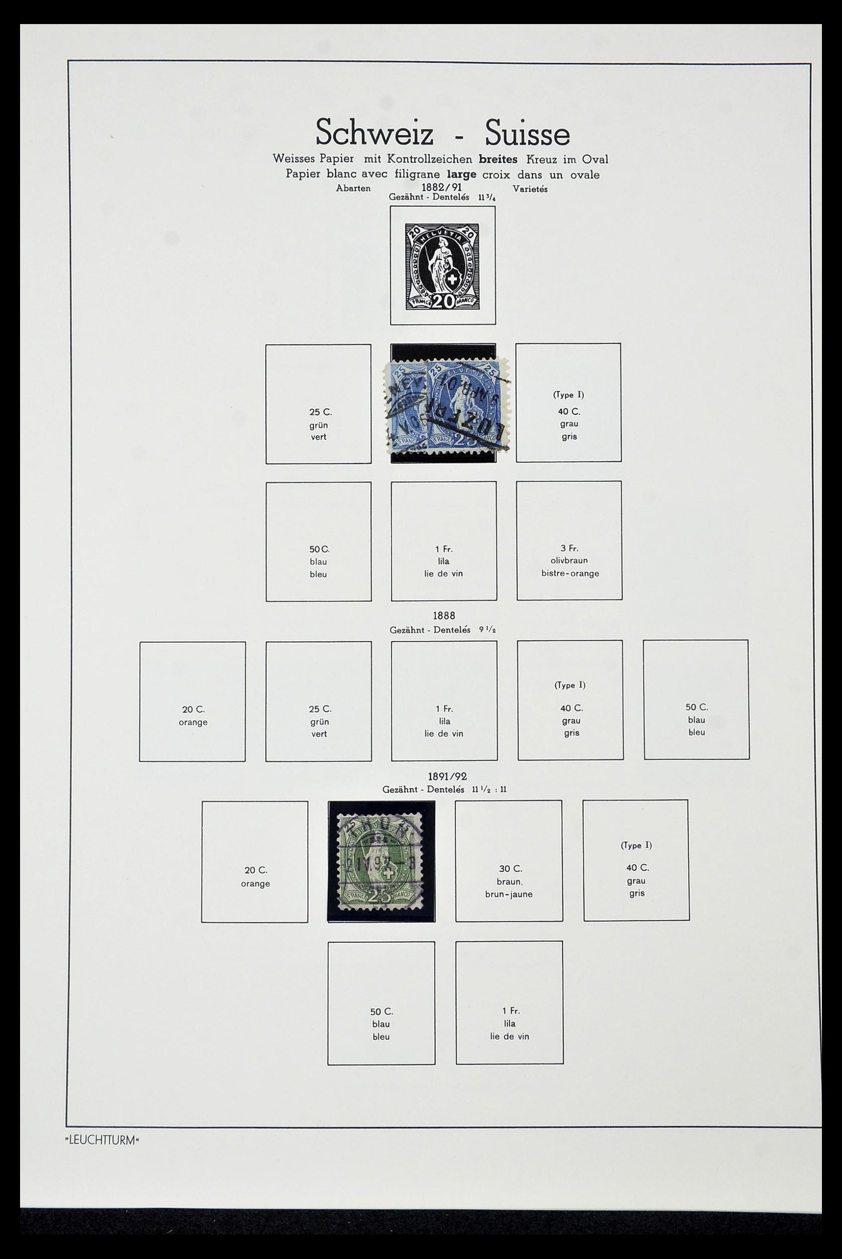 35022 011 - Postzegelverzameling 35022 Zwitserland 1850-1989.