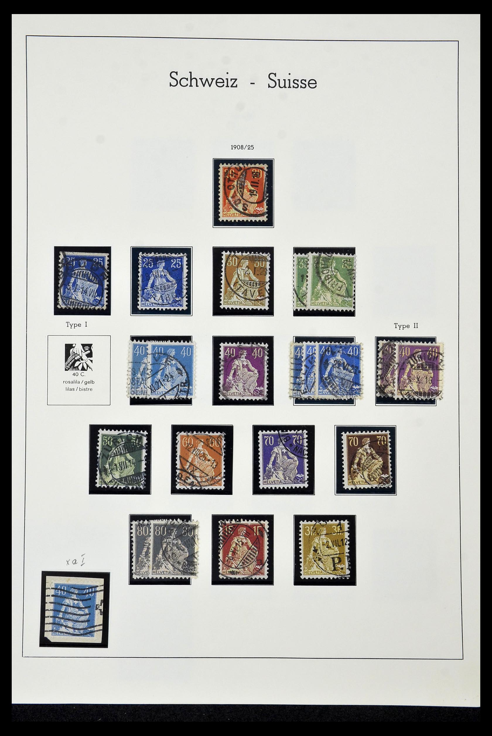 35022 016 - Postzegelverzameling 35022 Zwitserland 1850-1989.