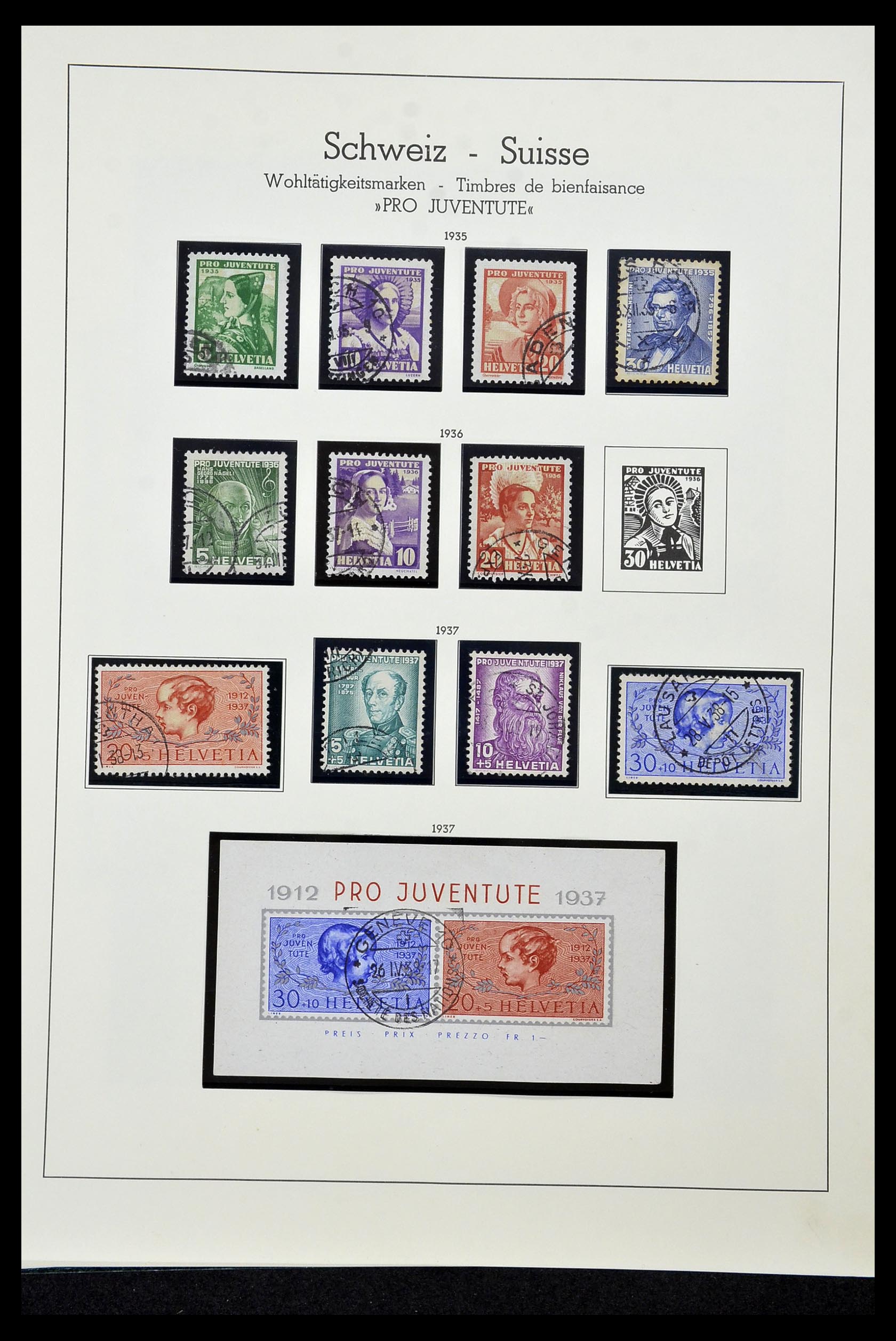 35022 037 - Stamp Collection 35022 Switzerland 1850-1989.