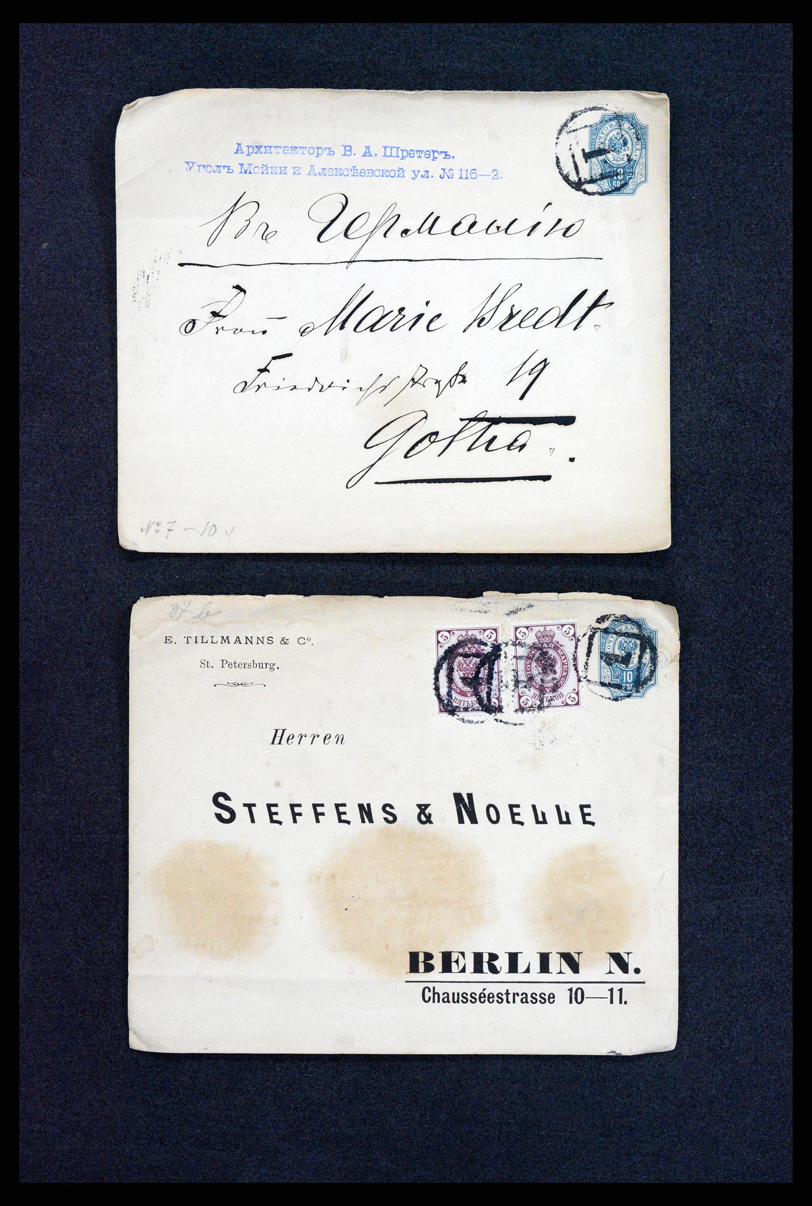 35023 0011 - Postzegelverzameling 35023 Rusland briefkaarten 1882-1913.