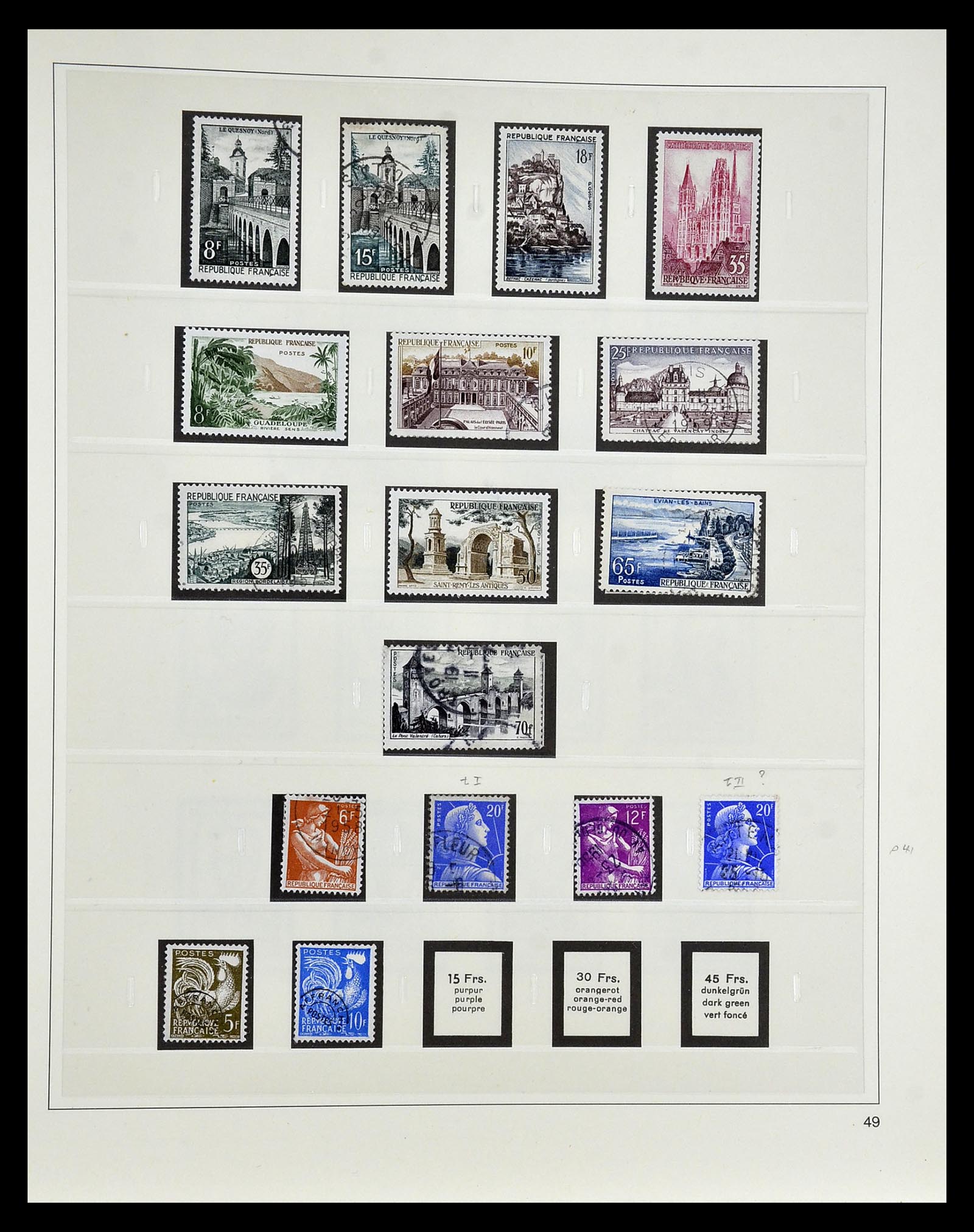 35025 075 - Postzegelverzameling 35025 Frankrijk 1849-2007.