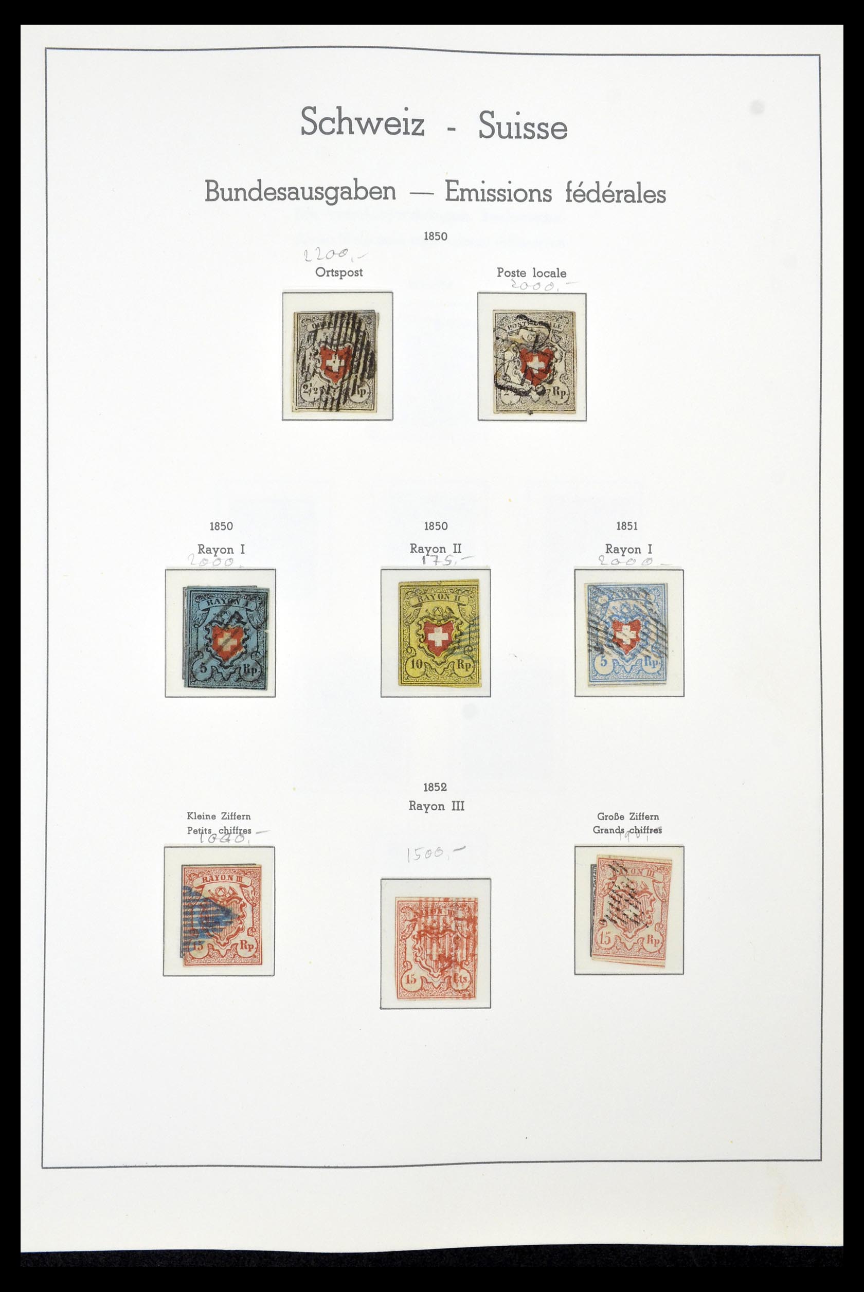 35030 001 - Postzegelverzameling 35030 Zwitserland 1850-1997.