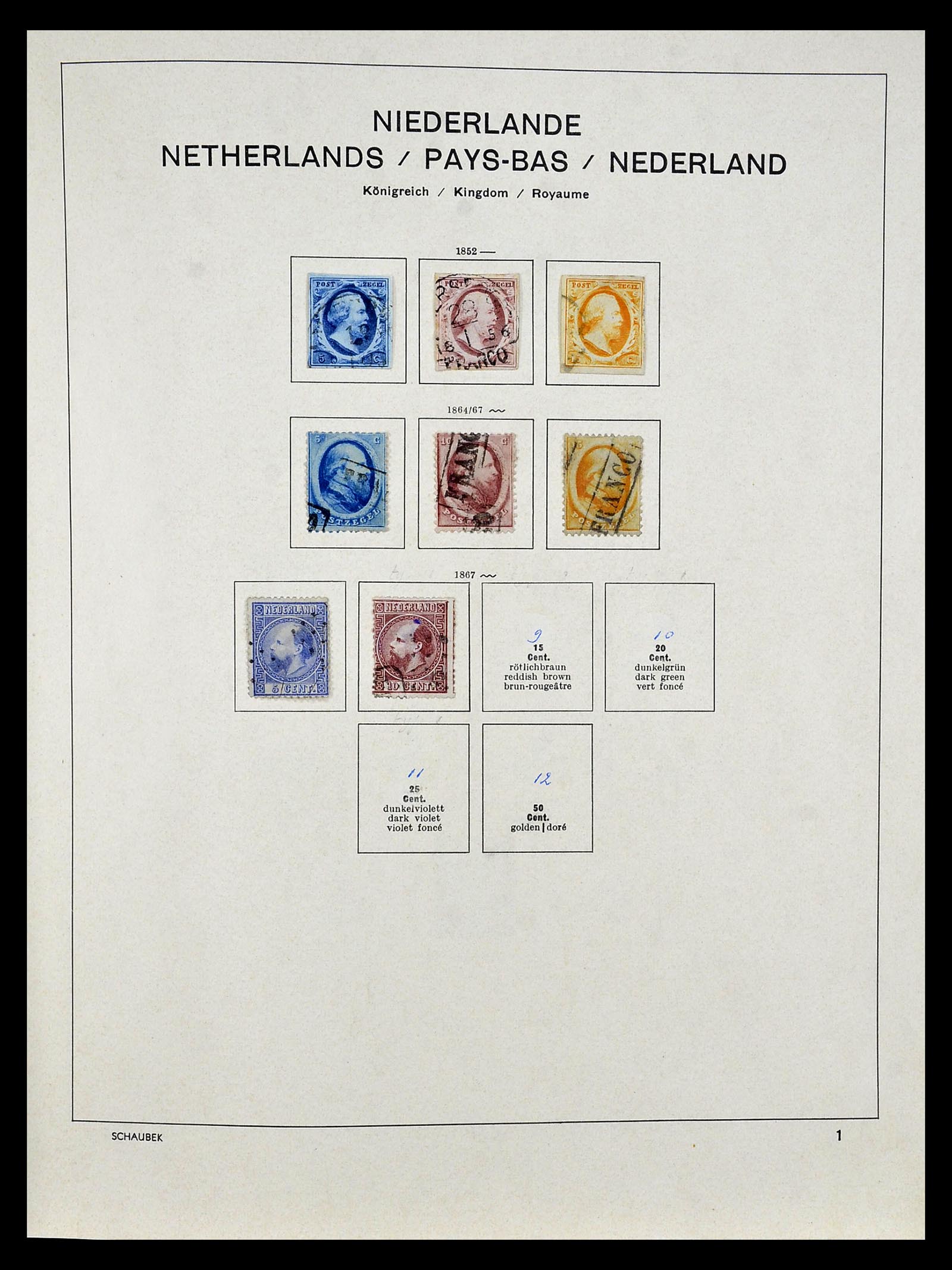 35031 001 - Stamp Collection 35031 Netherlands 1852-1970.