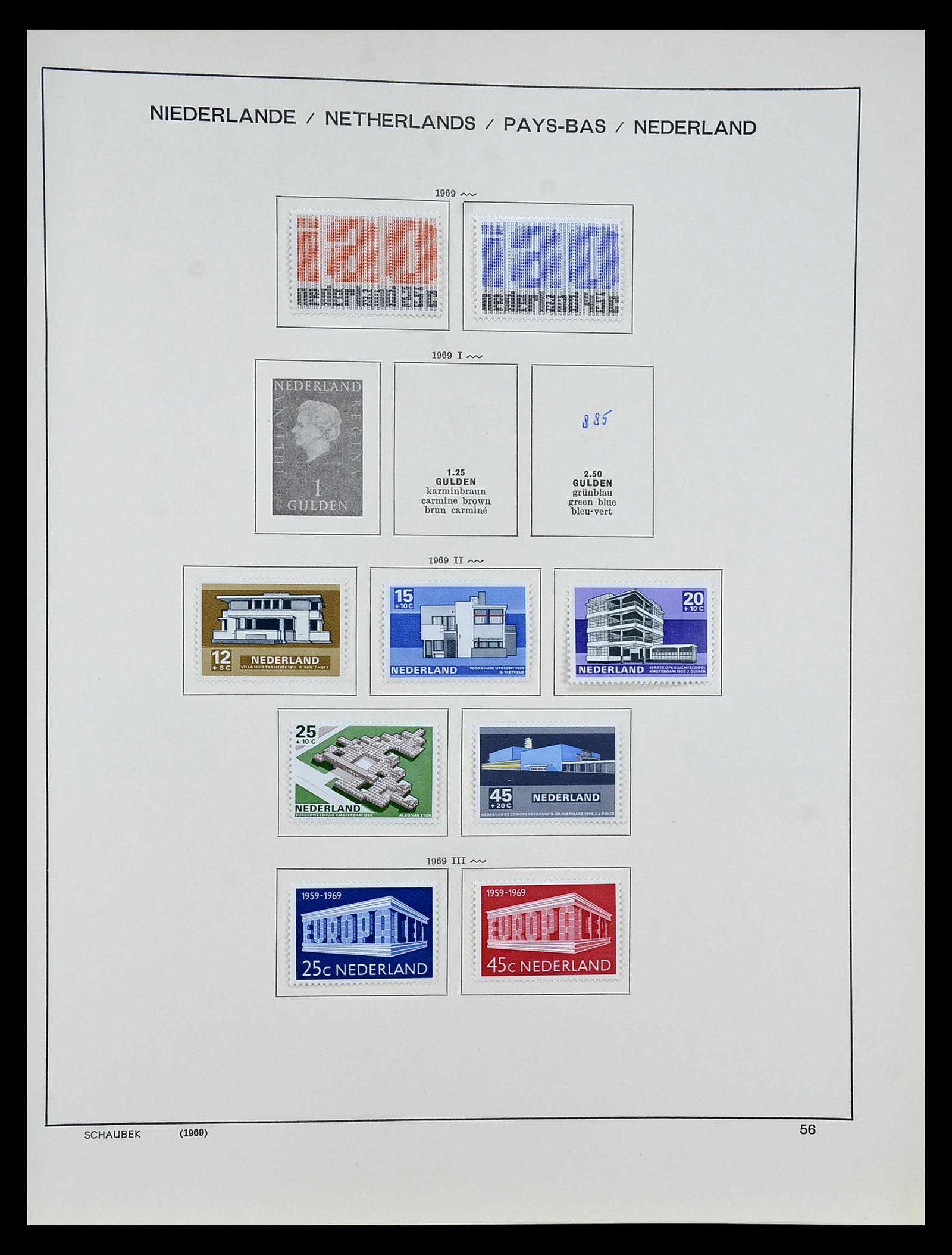 35031 054 - Stamp Collection 35031 Netherlands 1852-1970.