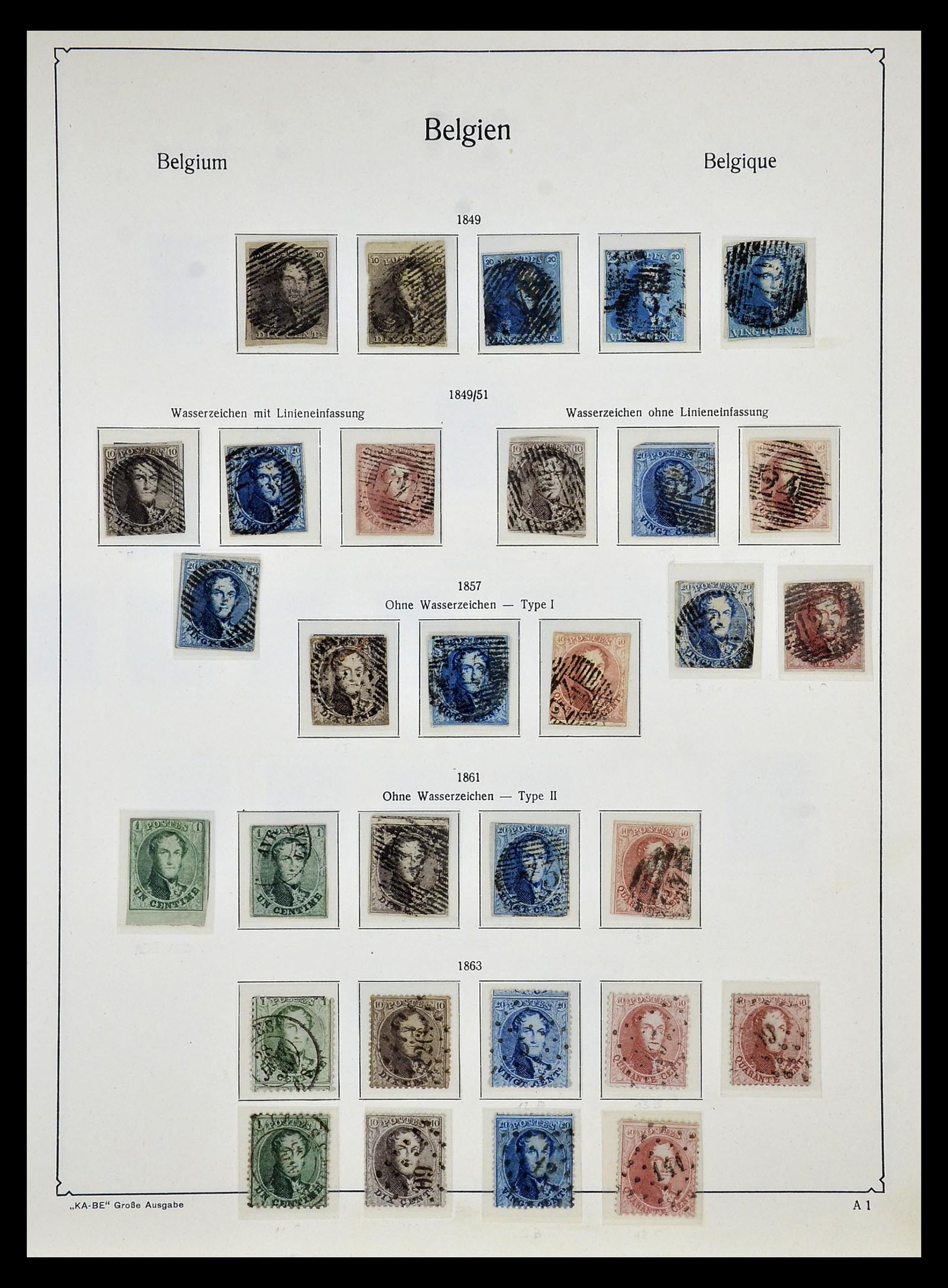 35034 001 - Stamp Collection 35034 Belgium 1849-1982.
