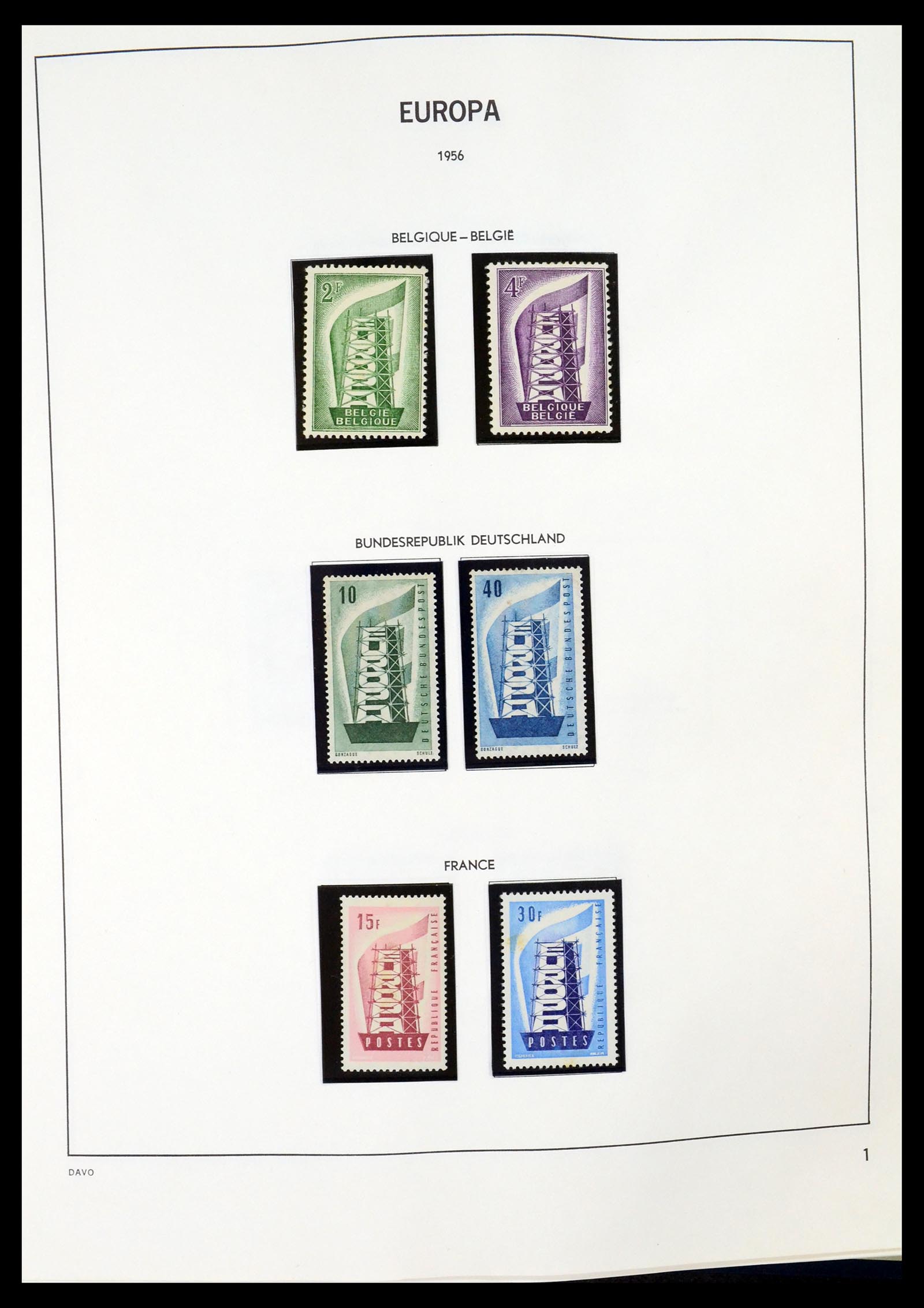 35036 001 - Postzegelverzameling 35036 Europa CEPT 1956-2013.
