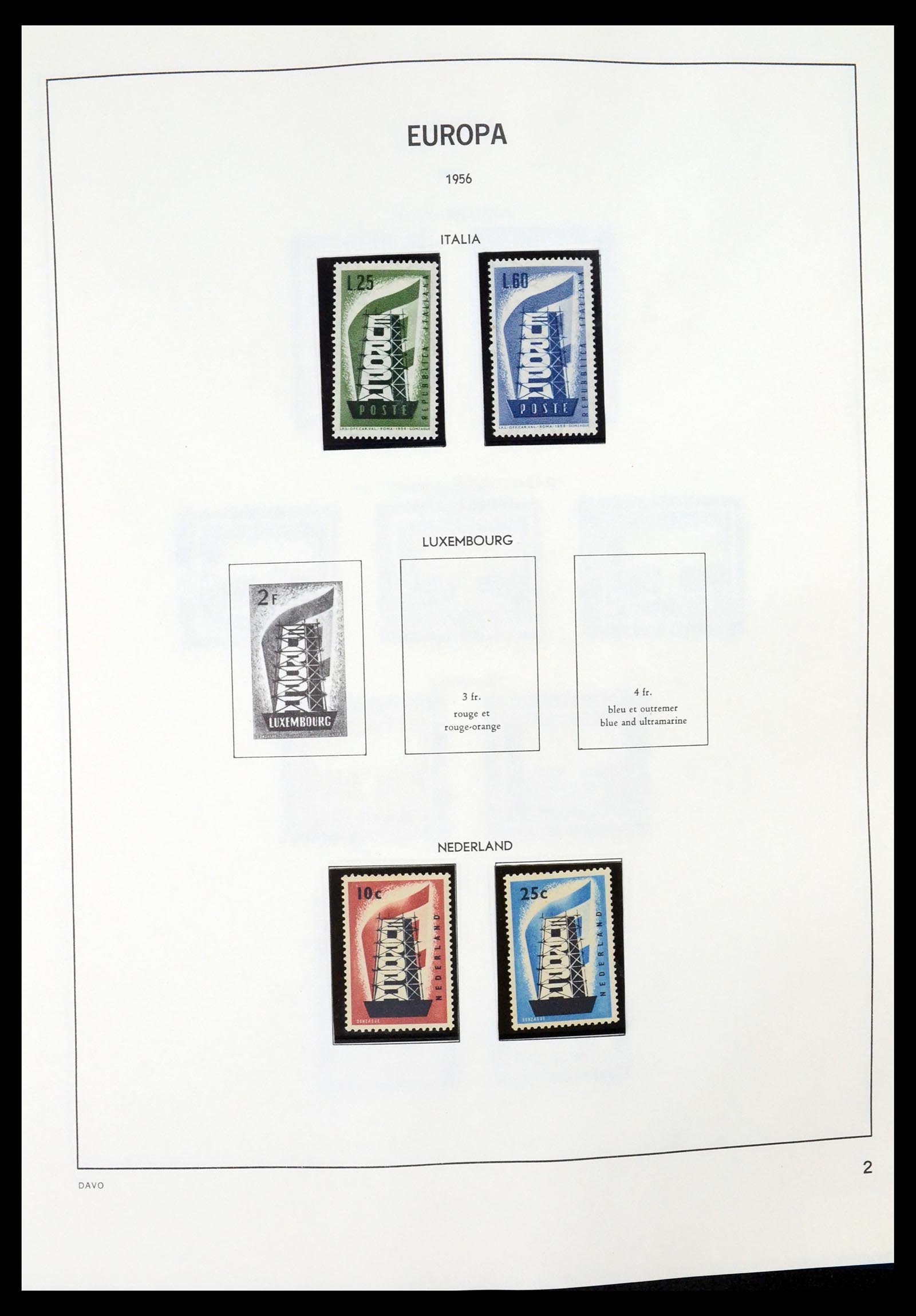 35036 002 - Postzegelverzameling 35036 Europa CEPT 1956-2013.