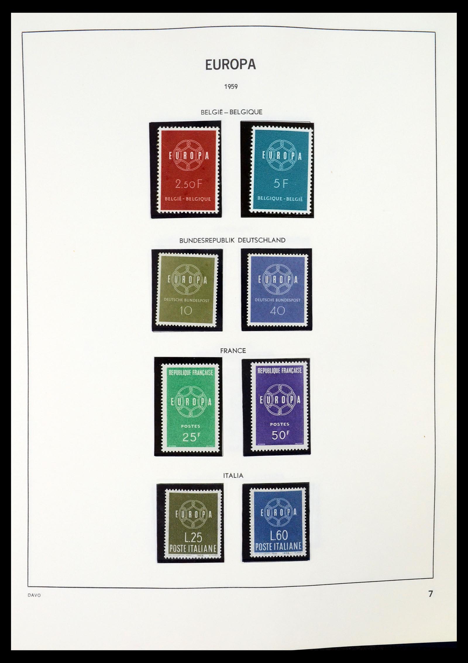 35036 007 - Postzegelverzameling 35036 Europa CEPT 1956-2013.