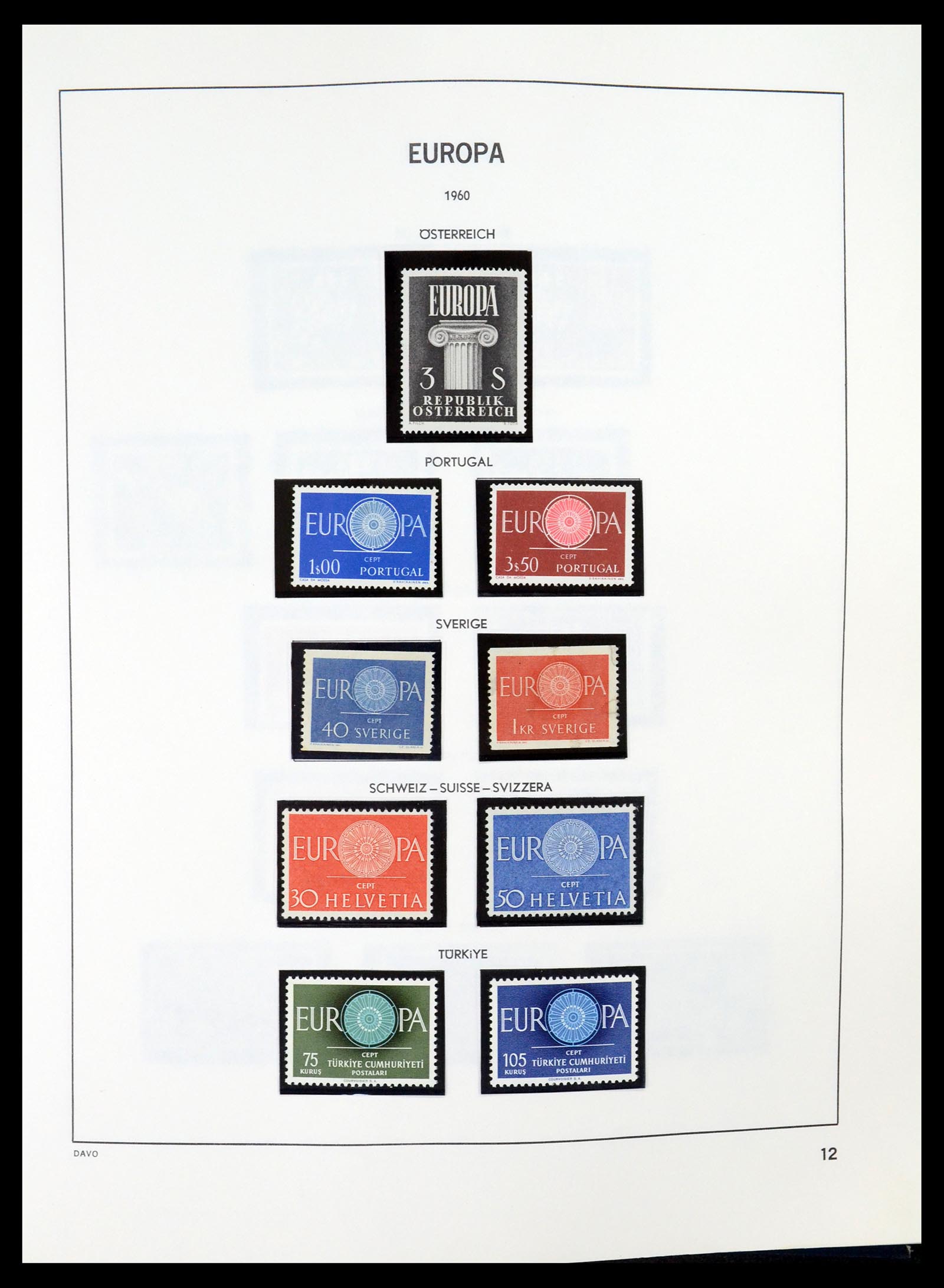 35036 012 - Postzegelverzameling 35036 Europa CEPT 1956-2013.