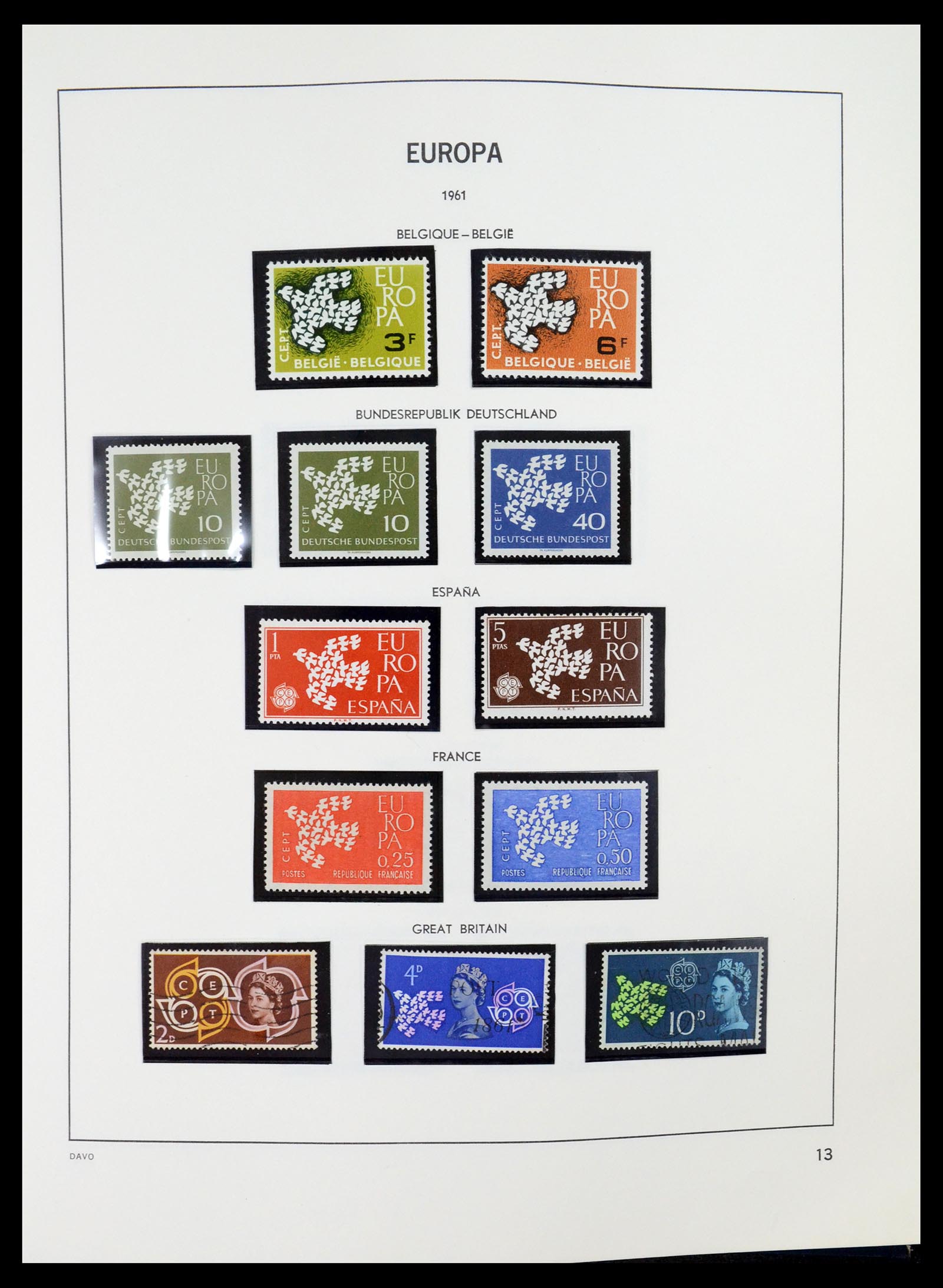 35036 013 - Postzegelverzameling 35036 Europa CEPT 1956-2013.