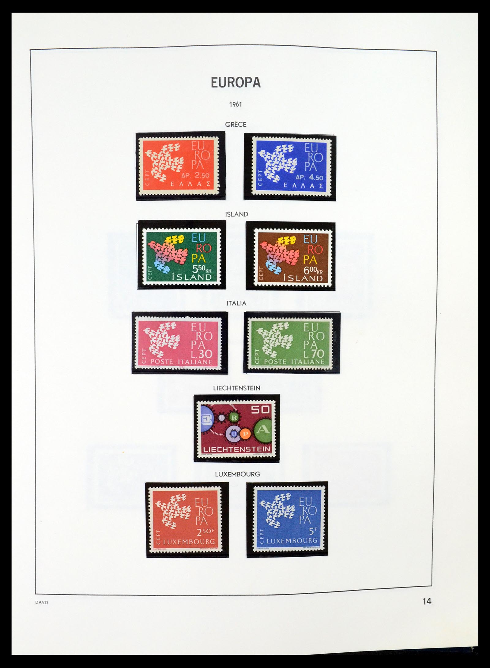 35036 014 - Postzegelverzameling 35036 Europa CEPT 1956-2013.