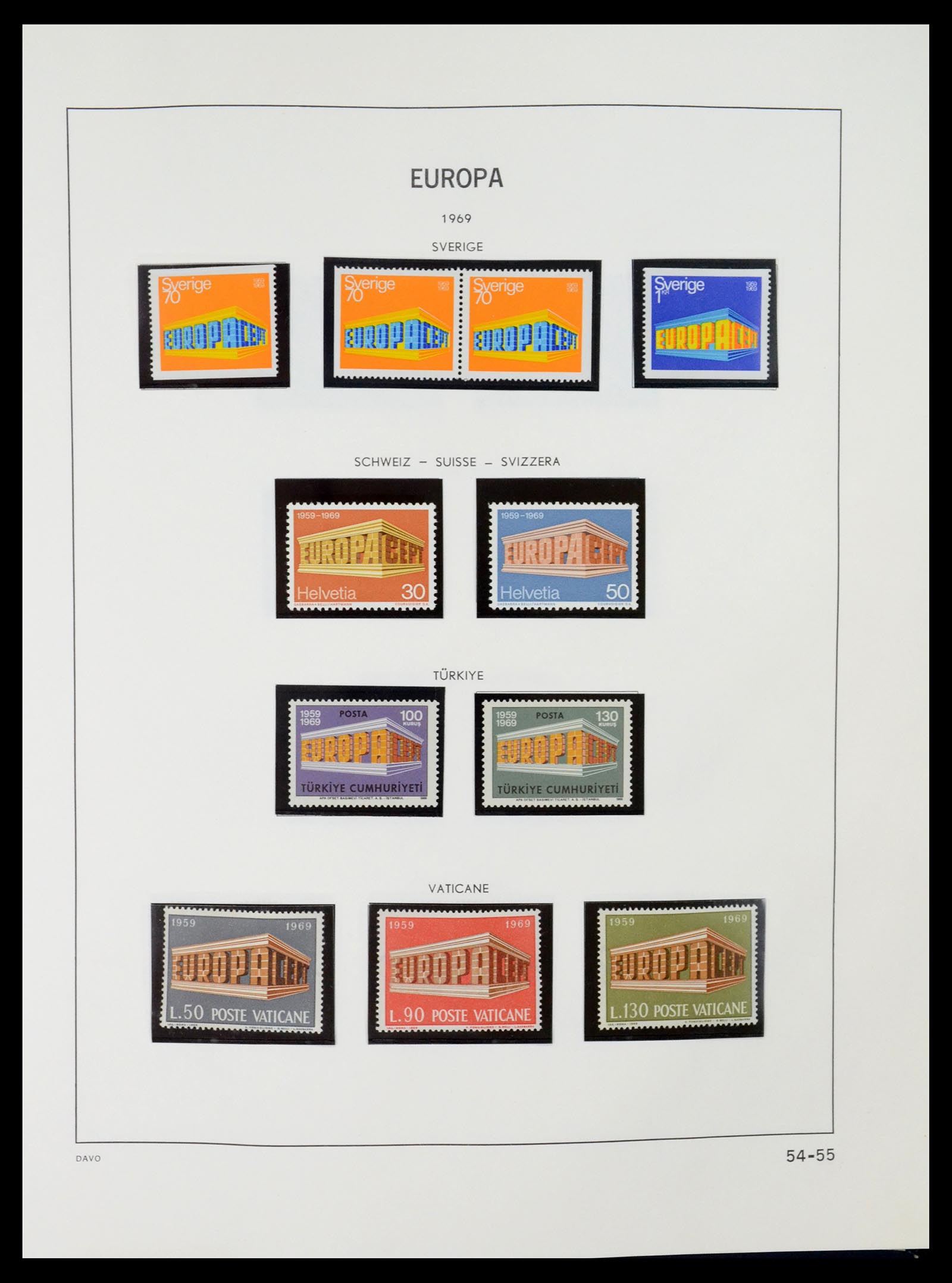 35036 054 - Postzegelverzameling 35036 Europa CEPT 1956-2013.