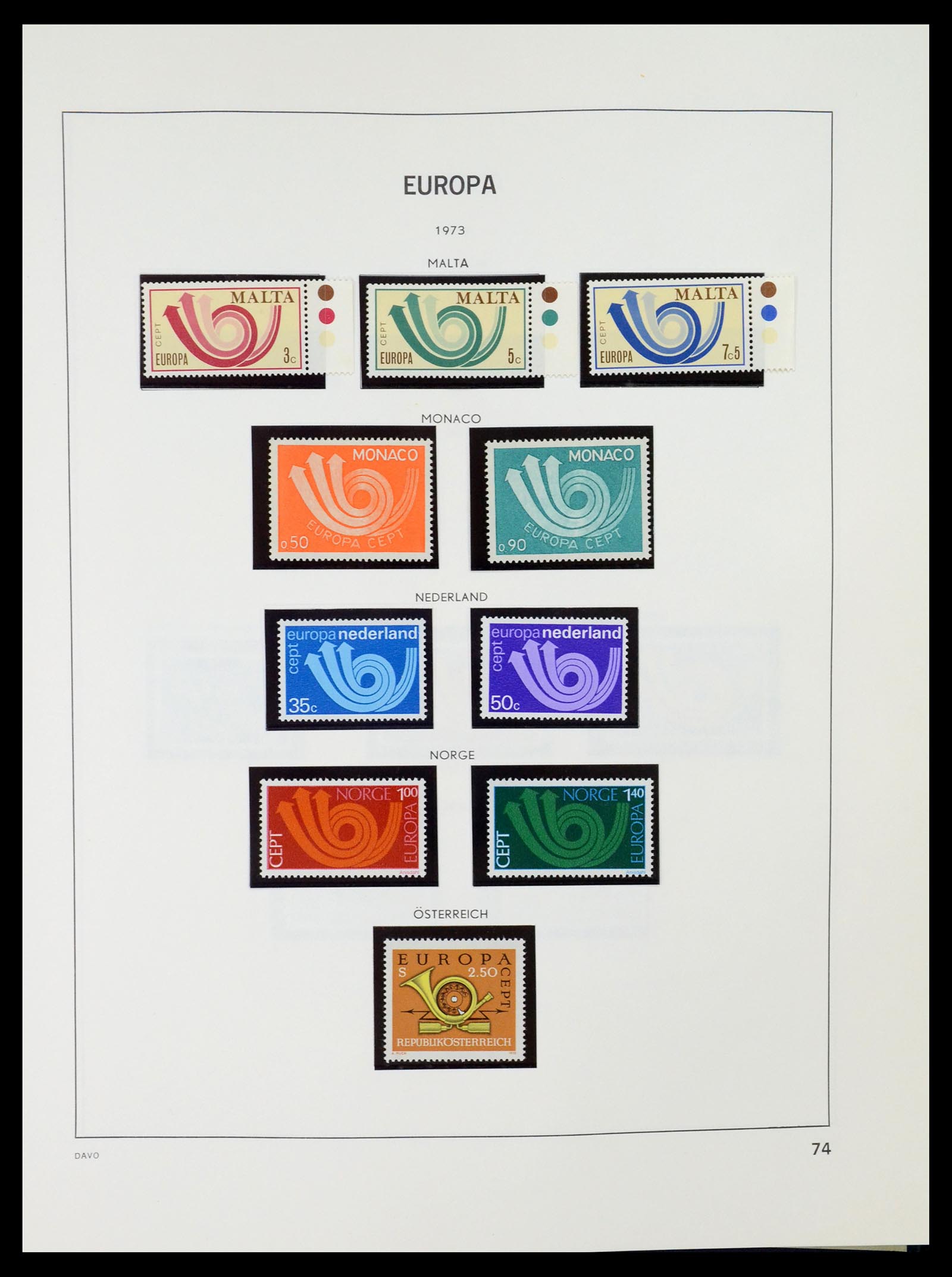 35036 073 - Postzegelverzameling 35036 Europa CEPT 1956-2013.