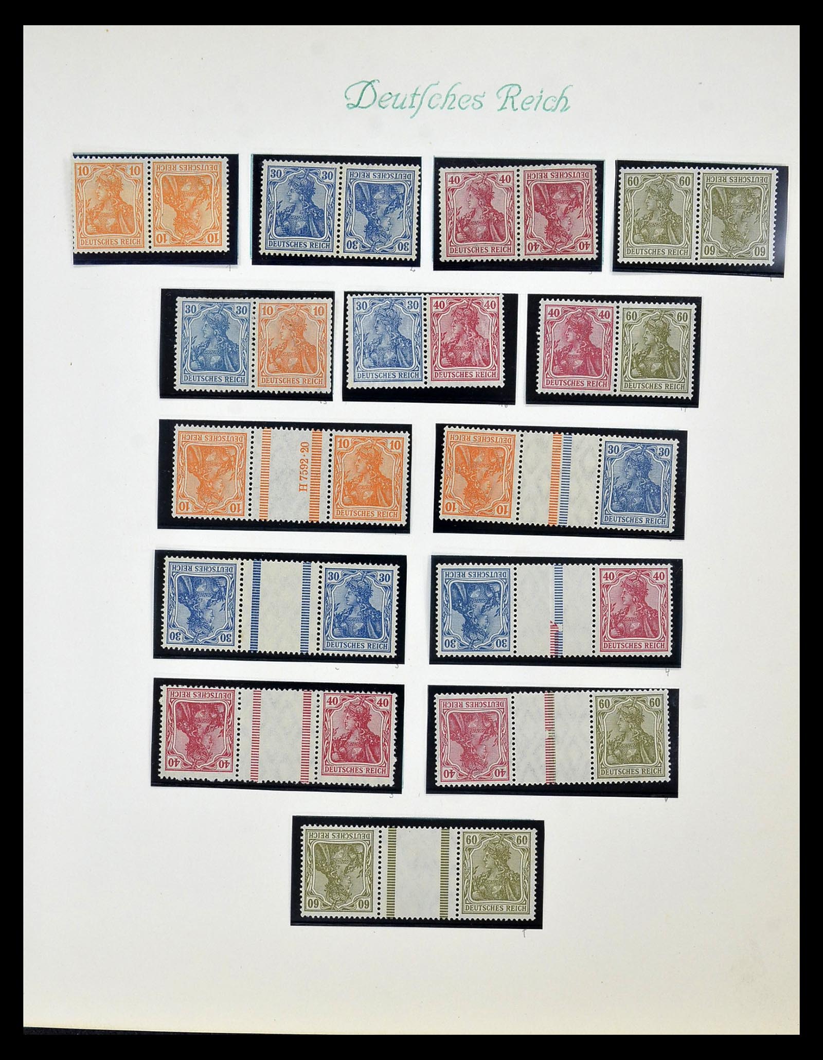 35039 003 - Stamp Collection 35039 German Reich combinations 1910-1941.