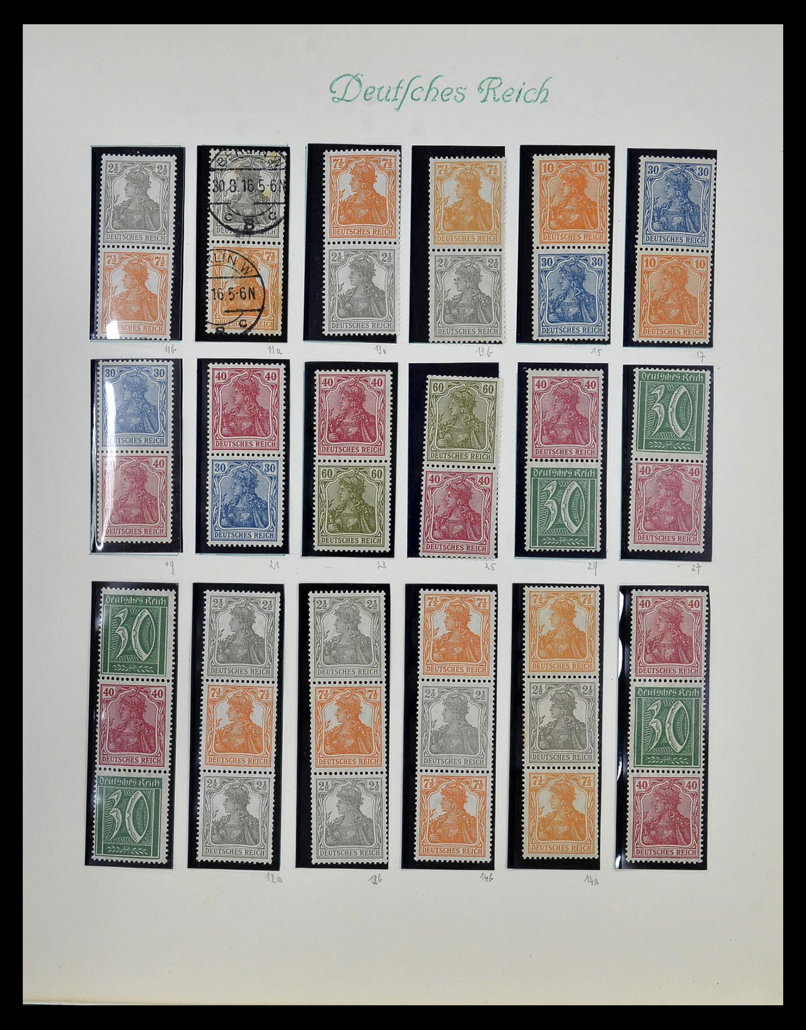 35039 004 - Postzegelverzameling 35039 Duitse Rijk combinaties 1910-1941.
