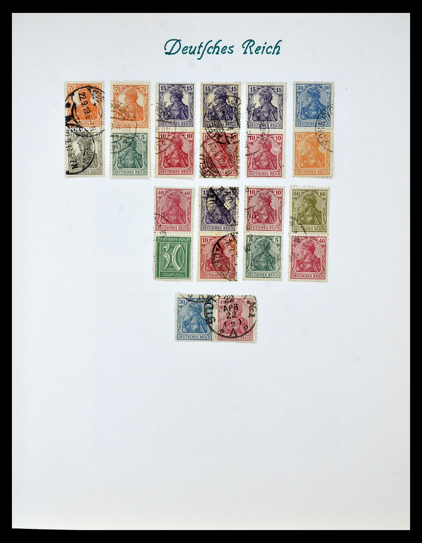 35039 007 - Postzegelverzameling 35039 Duitse Rijk combinaties 1910-1941.