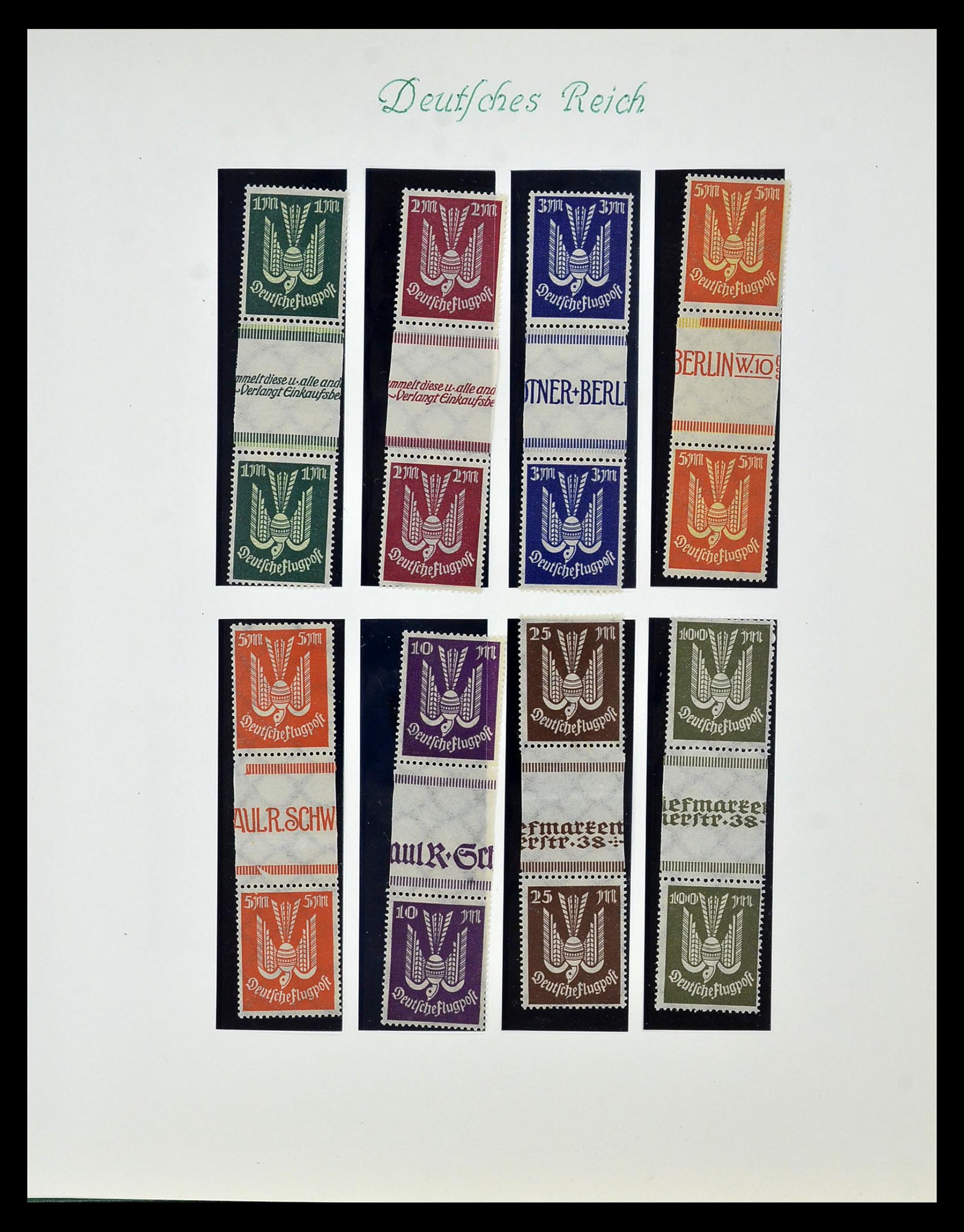 35039 008 - Stamp Collection 35039 German Reich combinations 1910-1941.