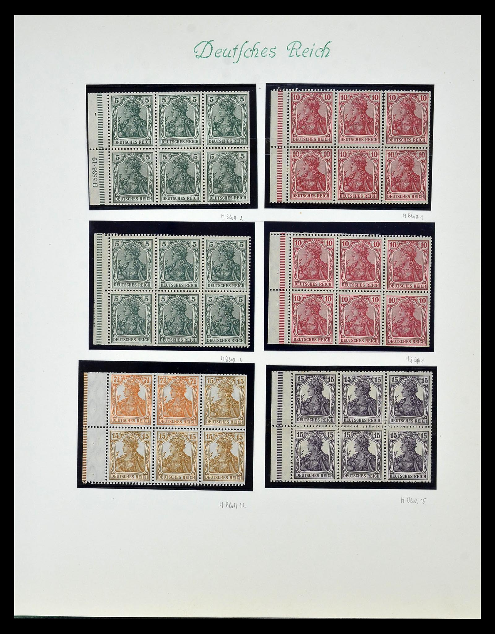 35039 009 - Stamp Collection 35039 German Reich combinations 1910-1941.