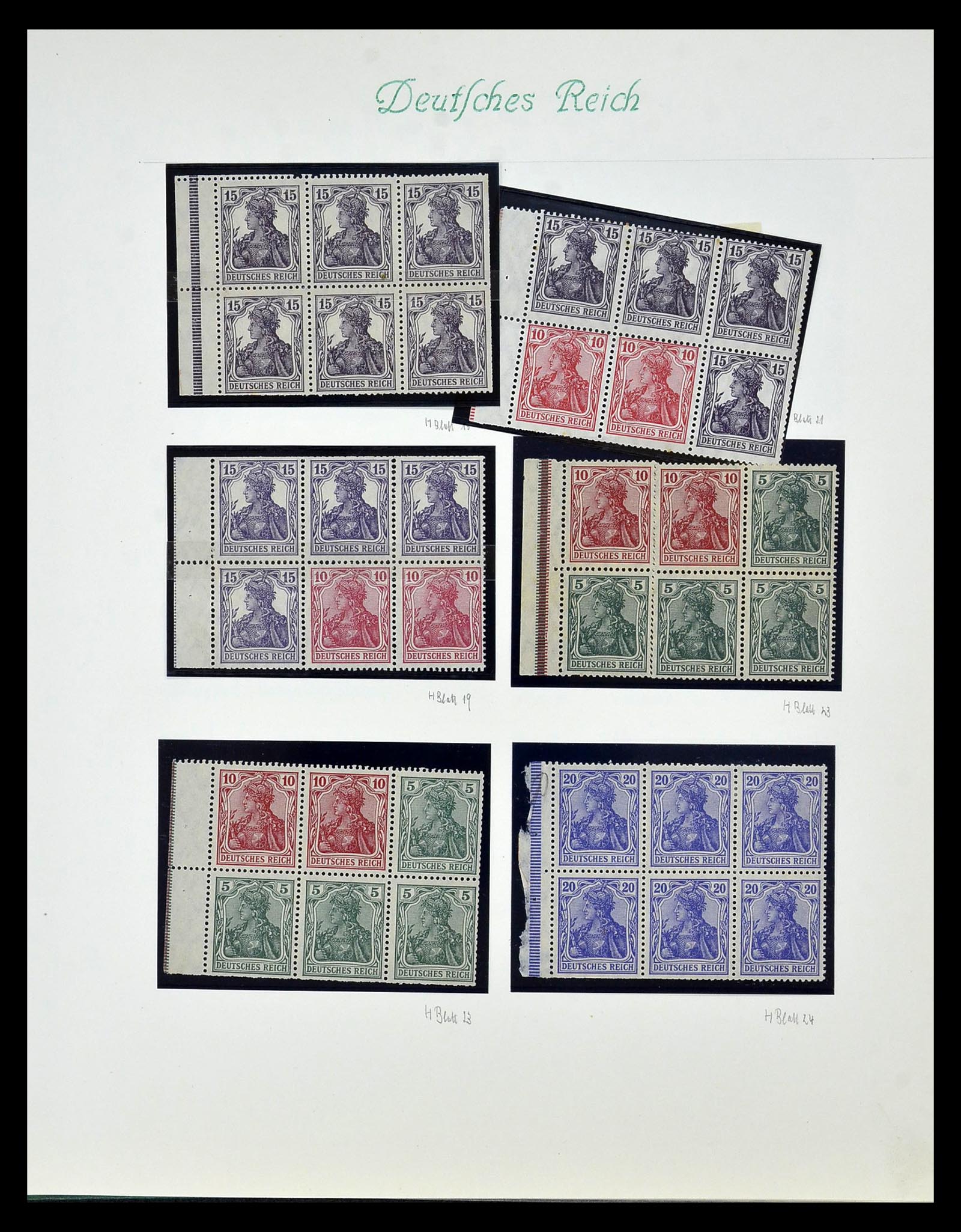 35039 010 - Stamp Collection 35039 German Reich combinations 1910-1941.