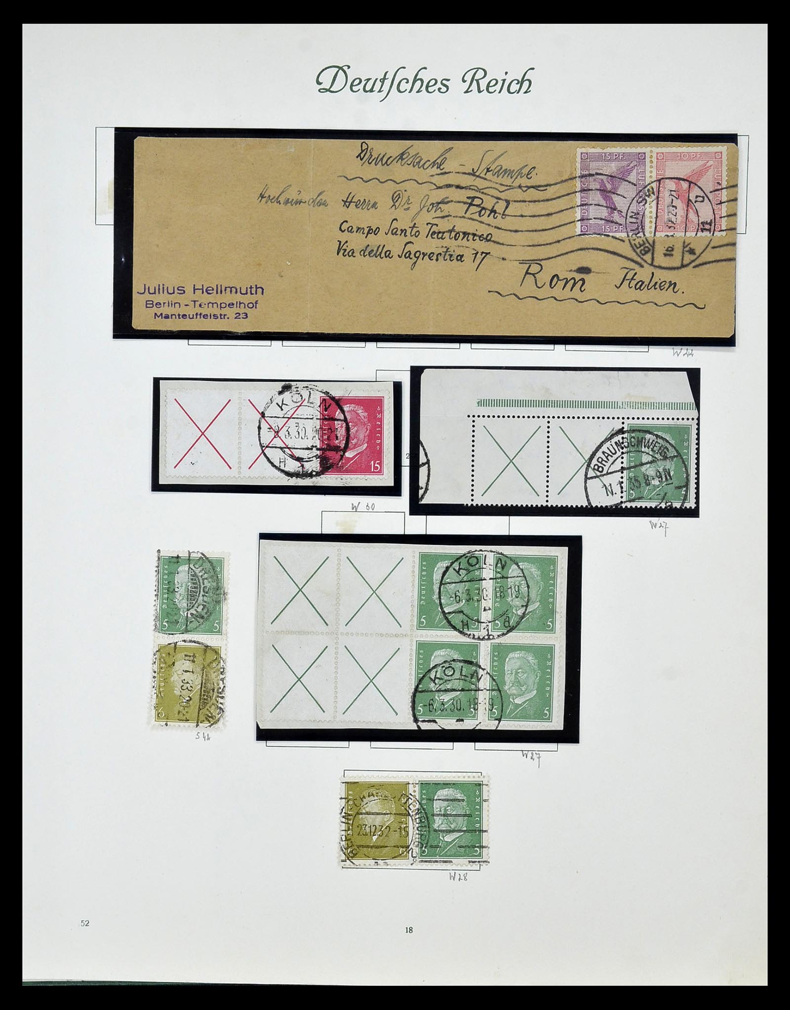 35039 014 - Postzegelverzameling 35039 Duitse Rijk combinaties 1910-1941.