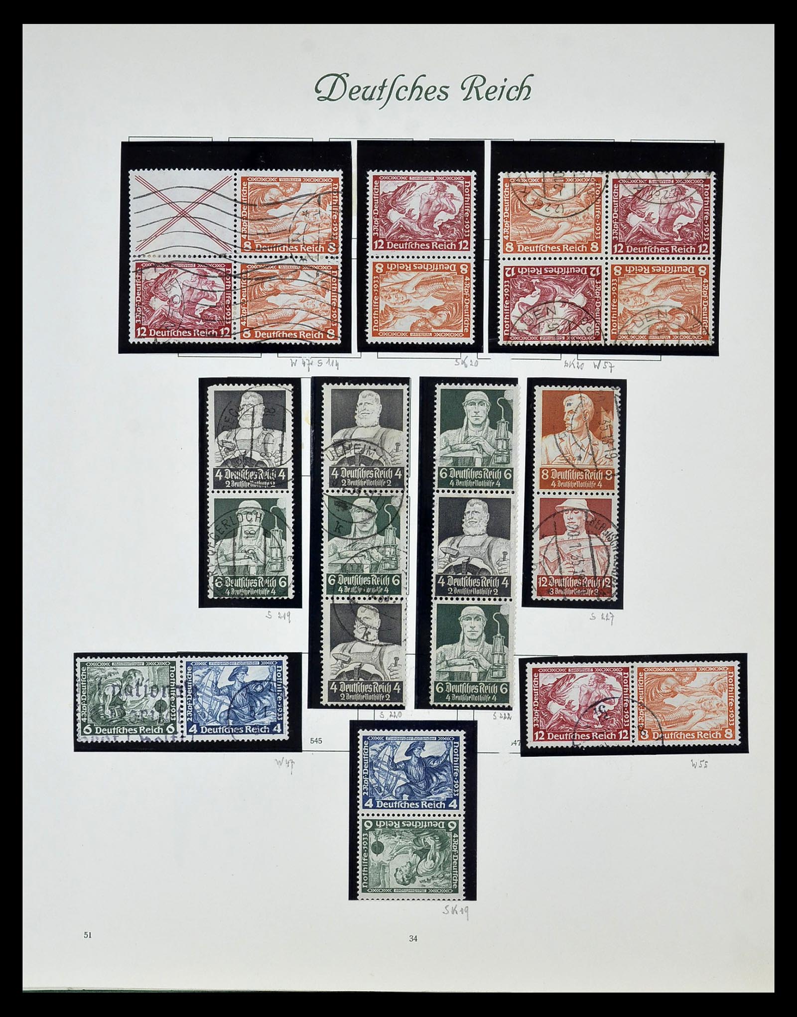 35039 022 - Stamp Collection 35039 German Reich combinations 1910-1941.