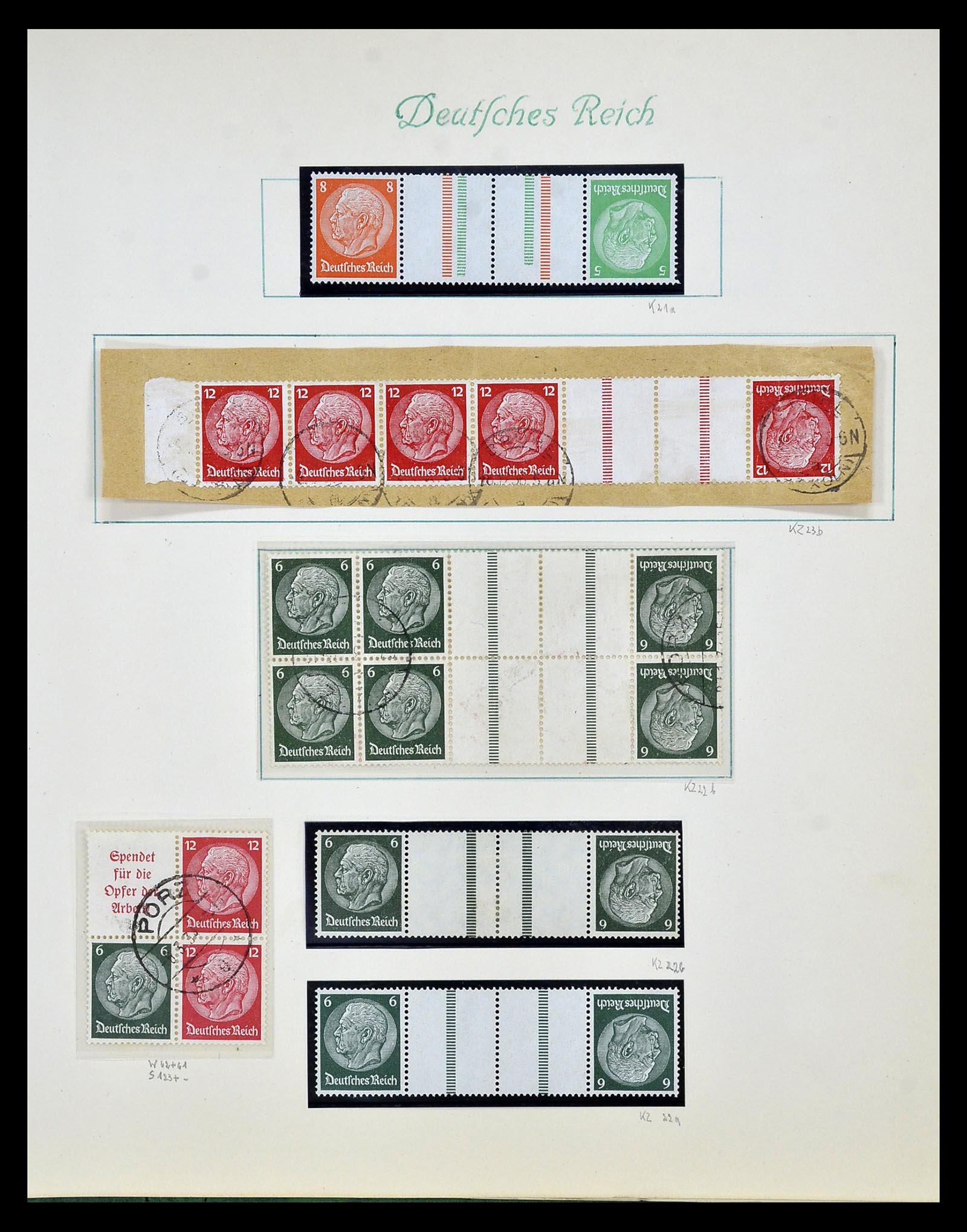 35039 024 - Stamp Collection 35039 German Reich combinations 1910-1941.