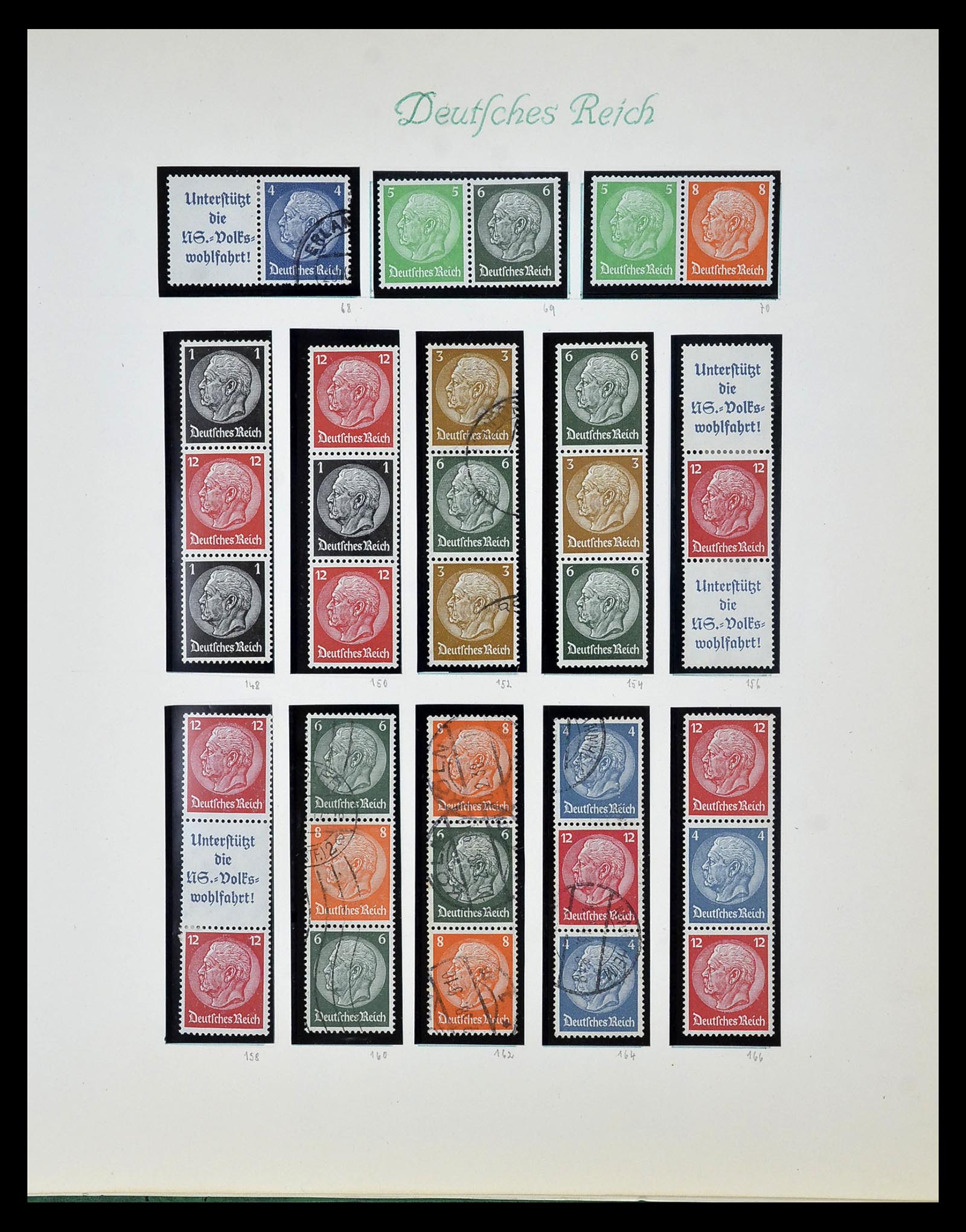 35039 025 - Stamp Collection 35039 German Reich combinations 1910-1941.