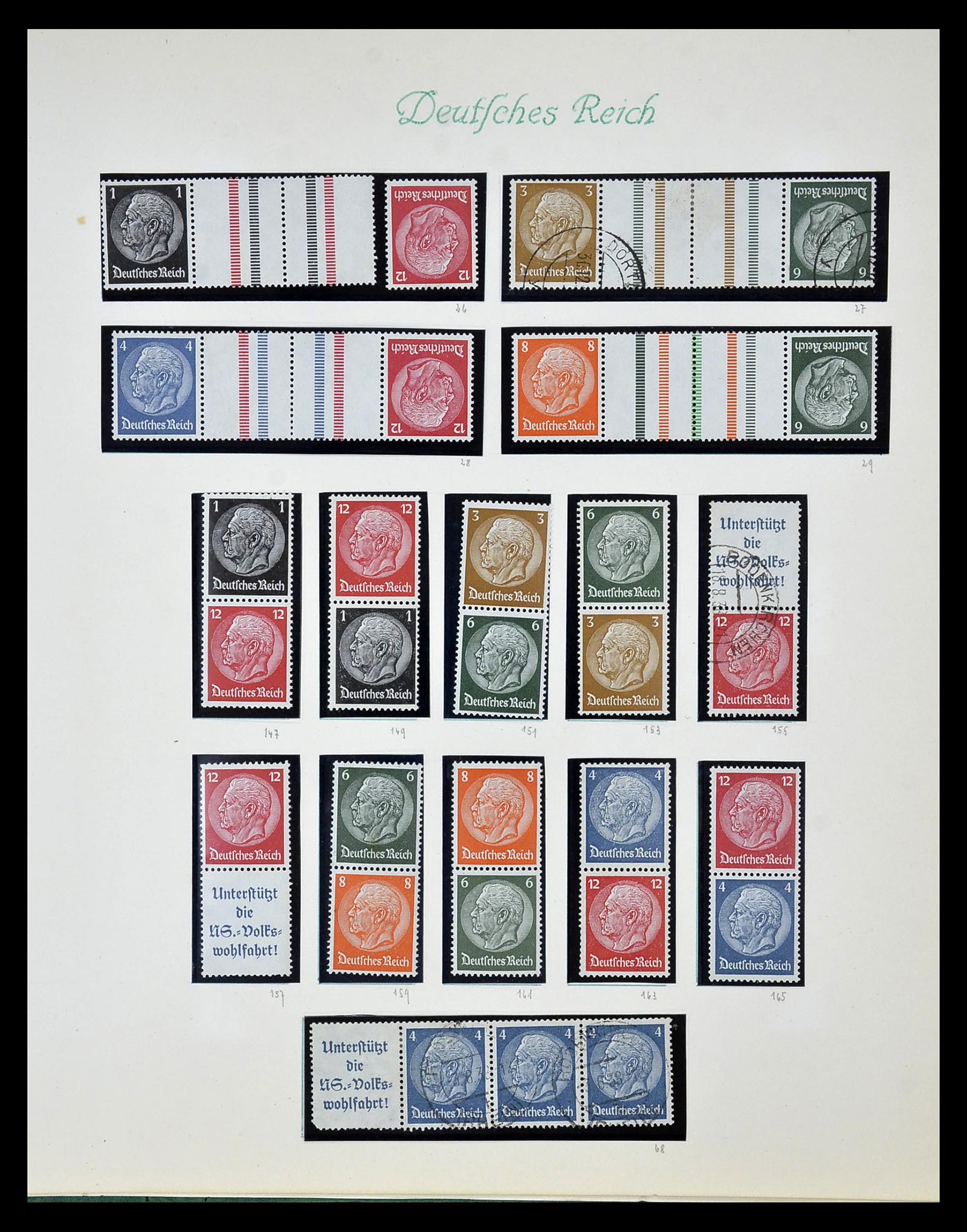 35039 026 - Stamp Collection 35039 German Reich combinations 1910-1941.