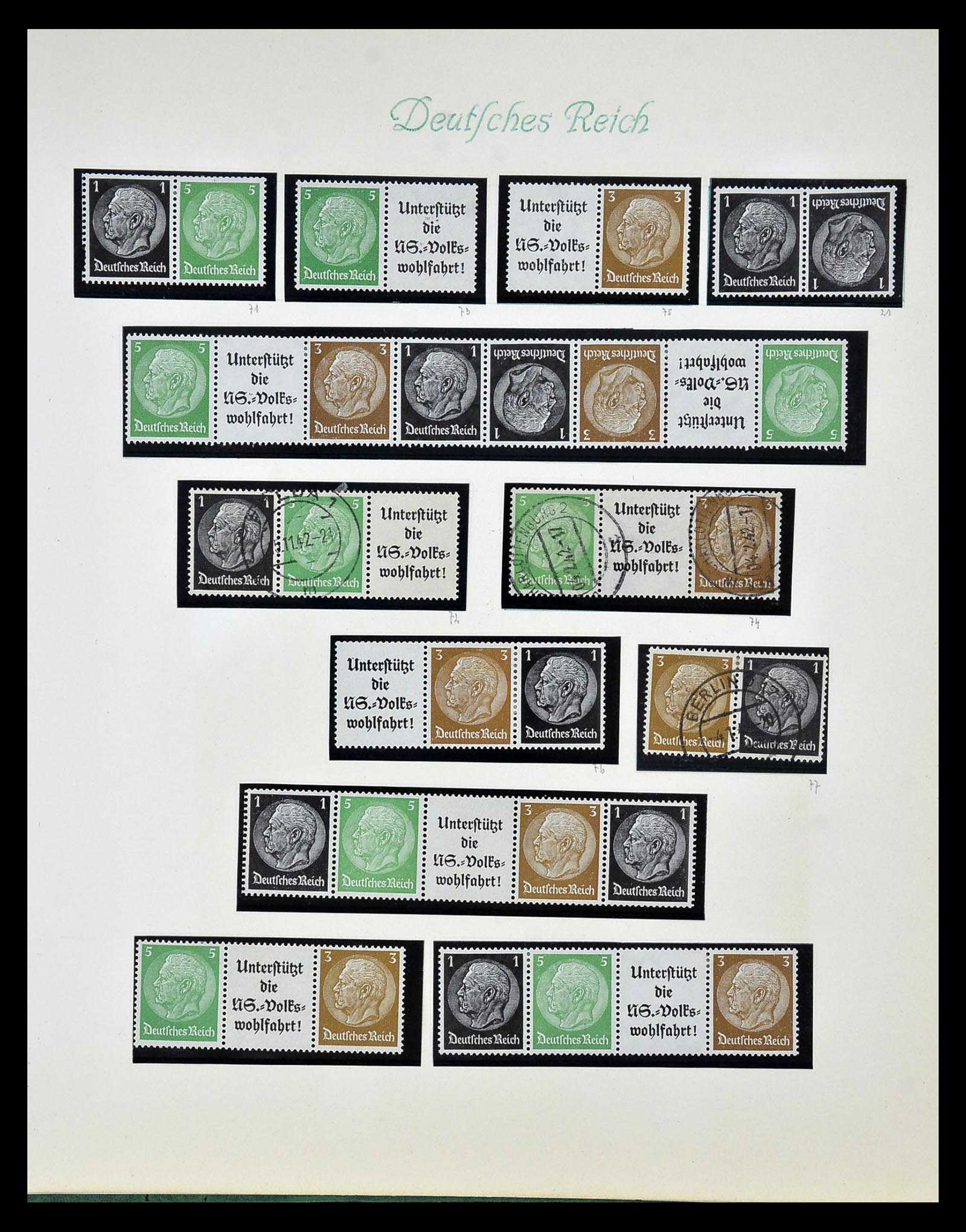 35039 028 - Stamp Collection 35039 German Reich combinations 1910-1941.