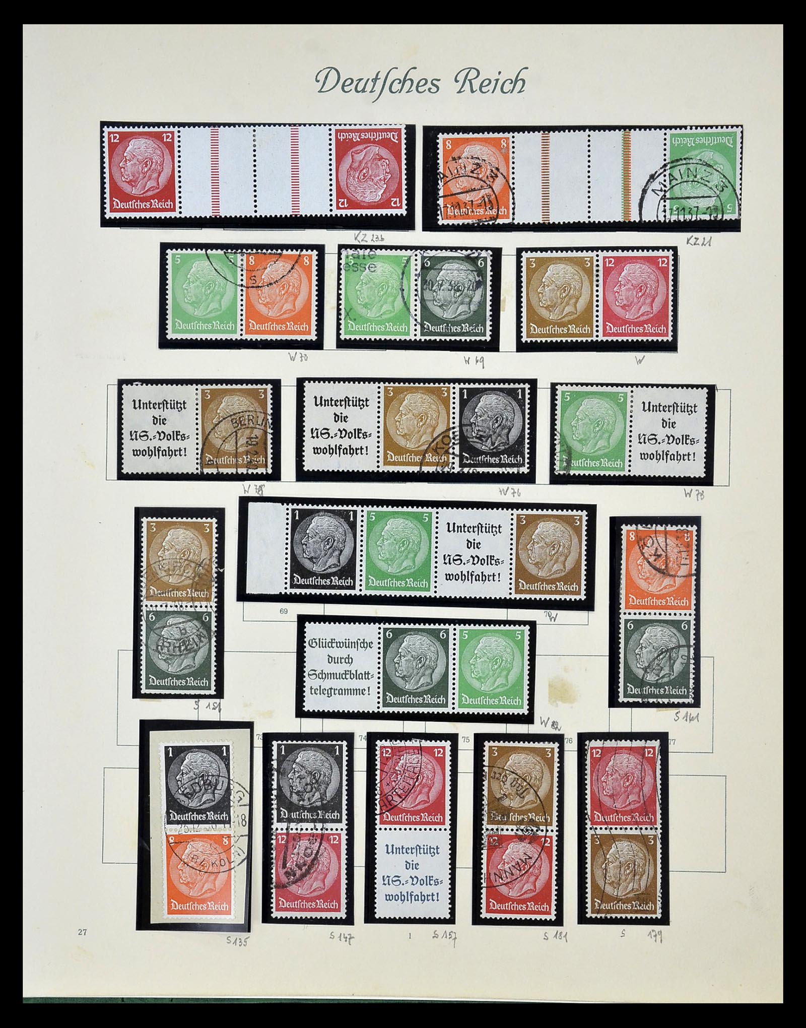 35039 029 - Stamp Collection 35039 German Reich combinations 1910-1941.