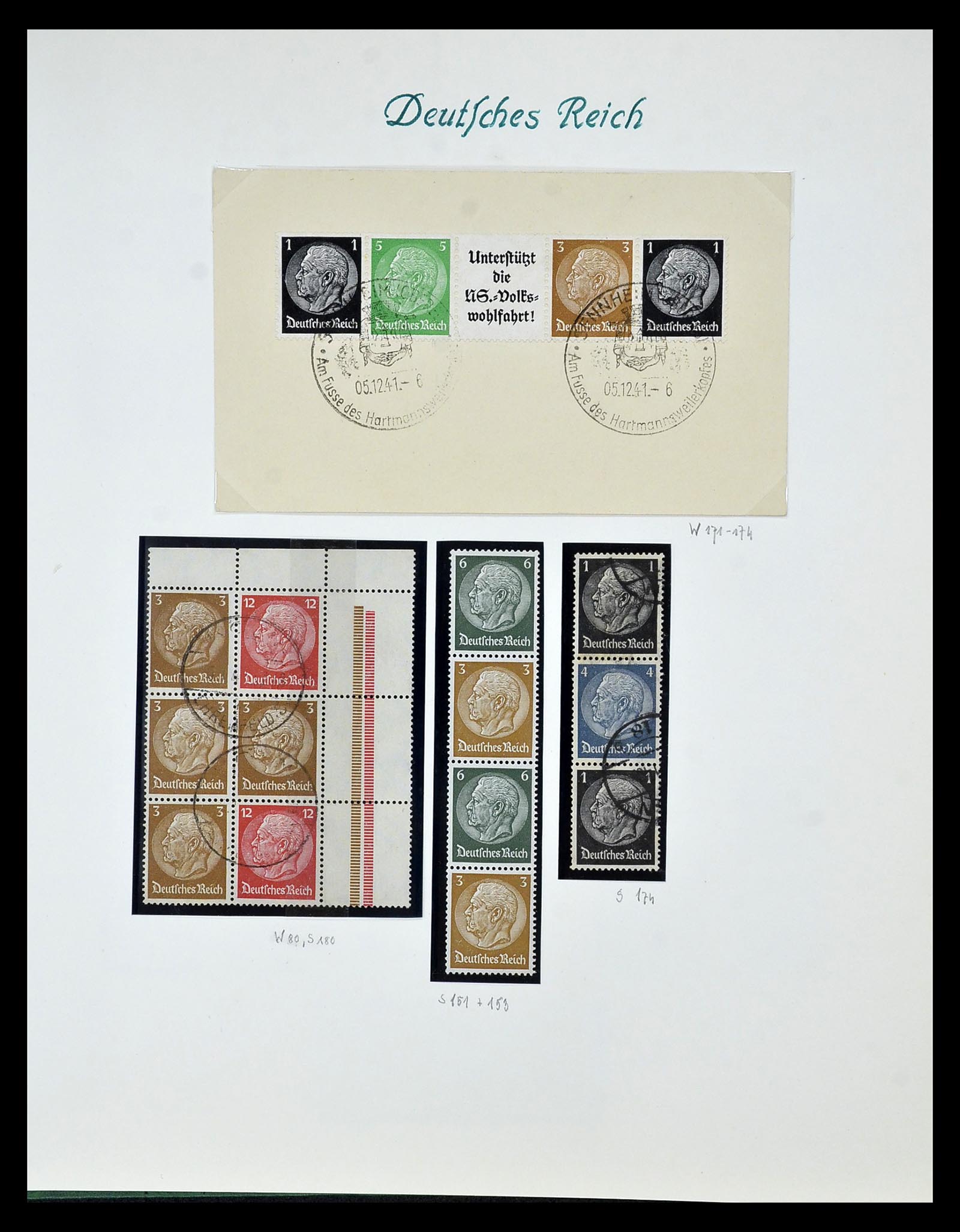 35039 030 - Stamp Collection 35039 German Reich combinations 1910-1941.